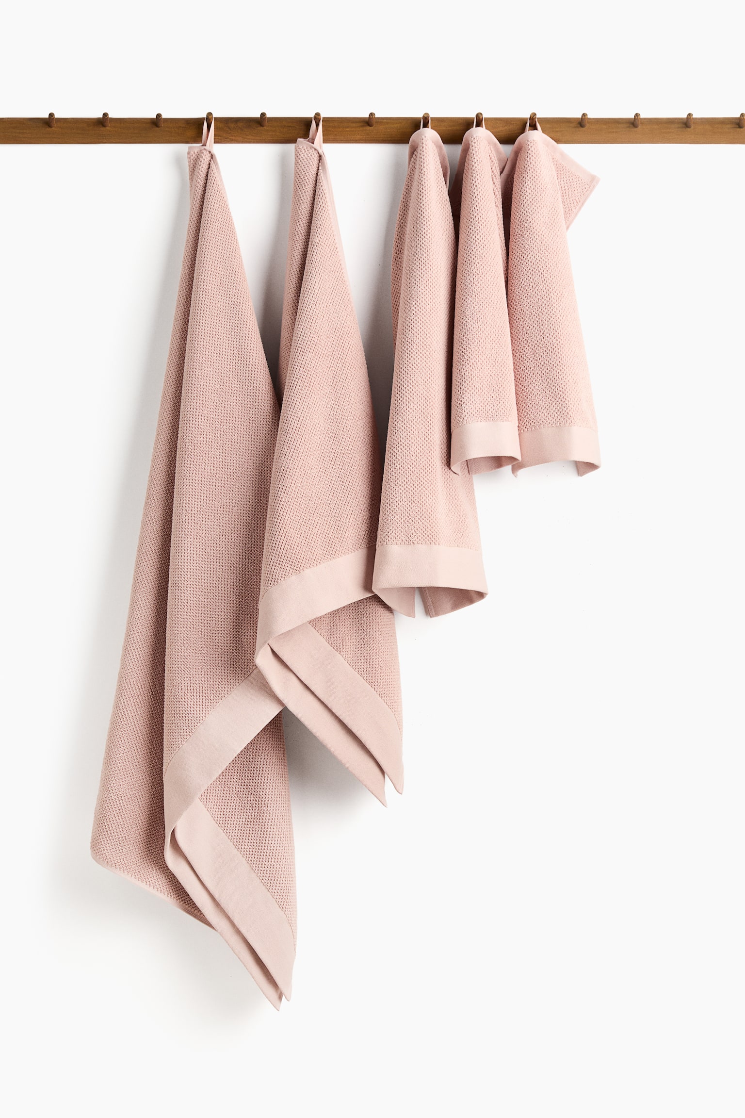 Cotton terry hand towel - Powder pink/Beige/Sage green/Dusty pink/Black/White/Dark brown/Light beige/Dark green/Light dusty blue - 3