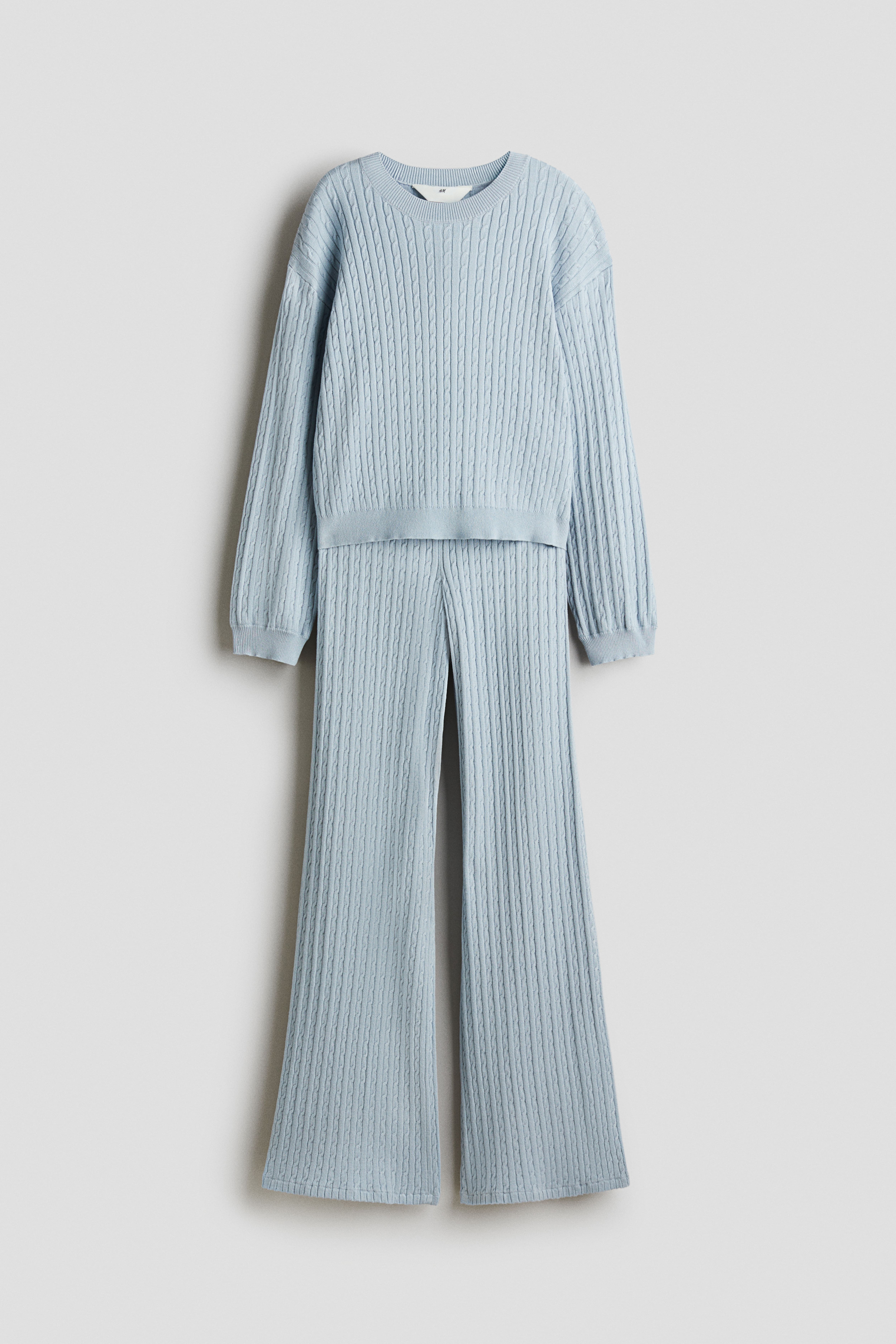 Ensemble 2 pièces en tricot torsadé