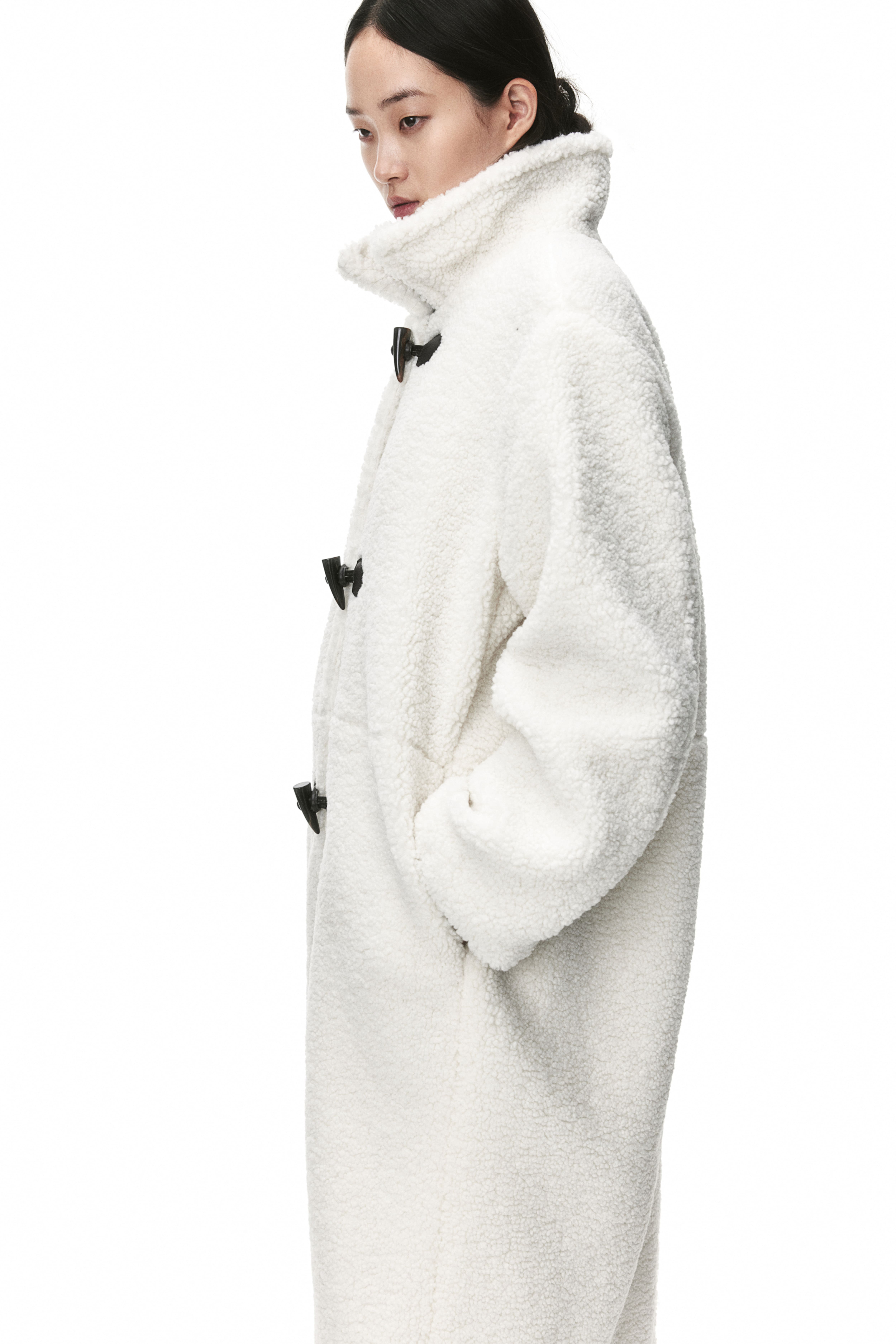 Hm white teddy coat hotsell