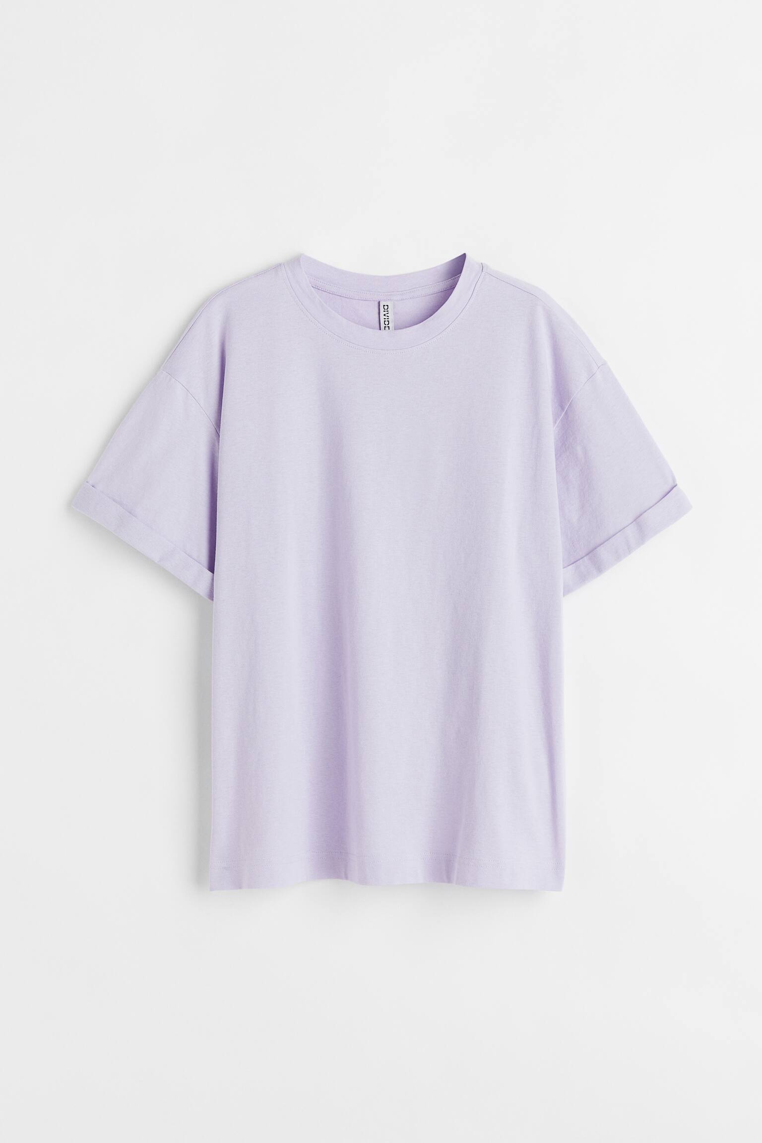 Áo thun cotton - Màu tím nhạt - 1