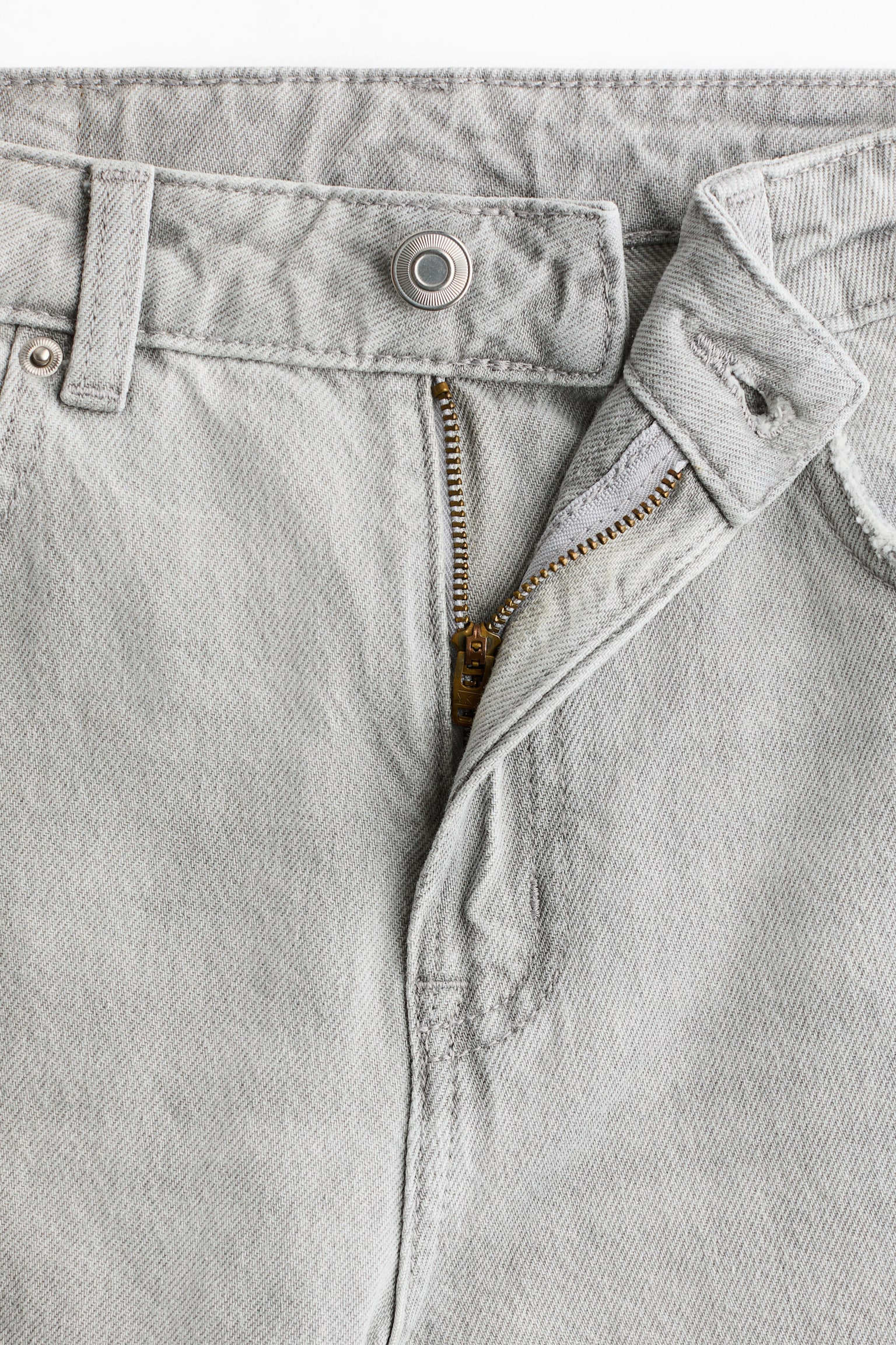 Wide High Jeans - אפור בהיר/כחול ג'ינס כהה - 3