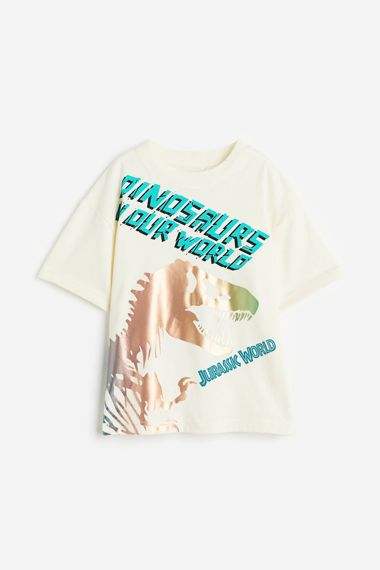 Printed T-shirt - Cream/Jurassic World/Light green/Paw Patrol - 1