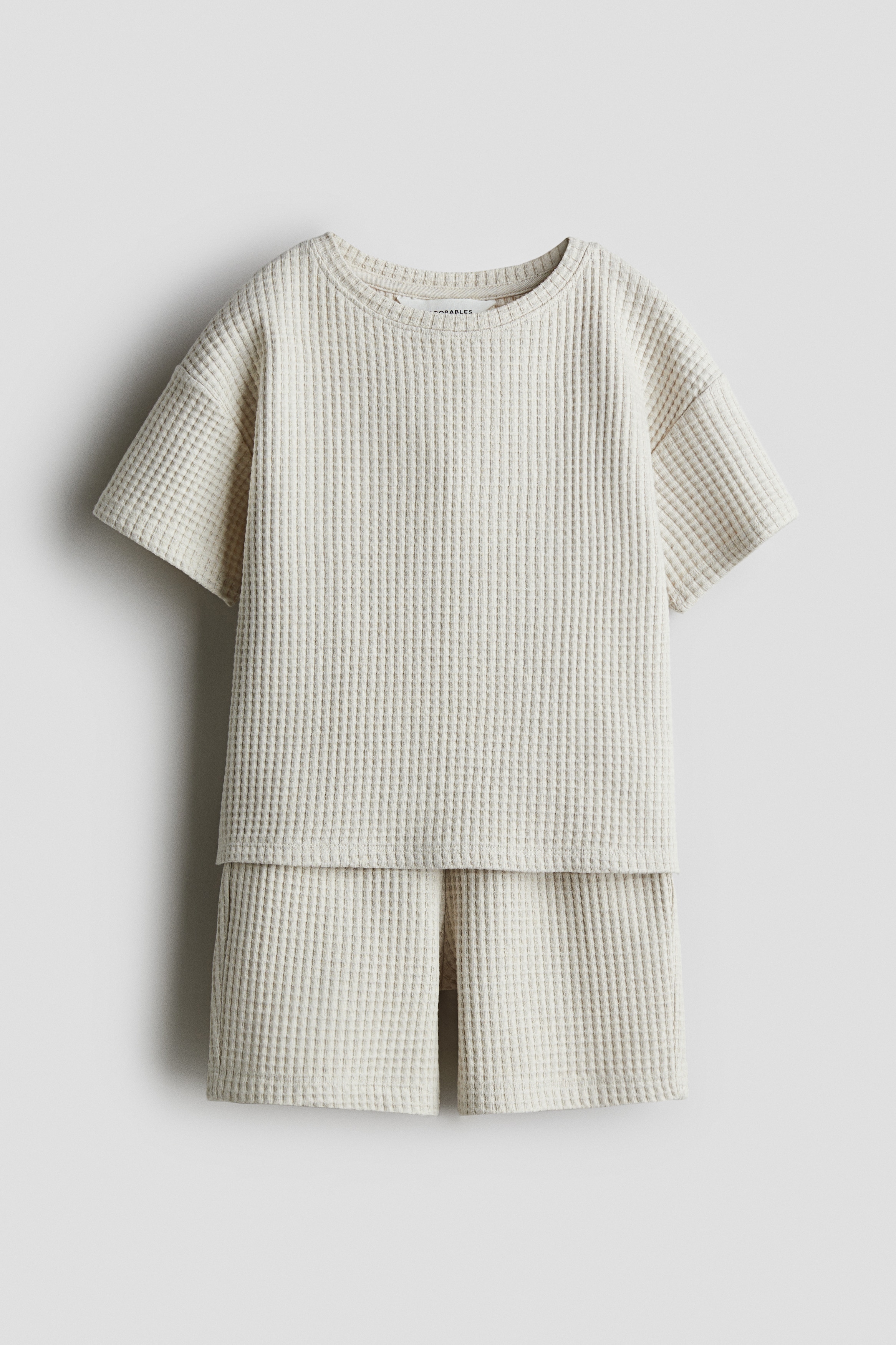 Kétrészes ostyamintás dzsörzészett - Világosbézs/Világoskék/Világos hamvaszöld