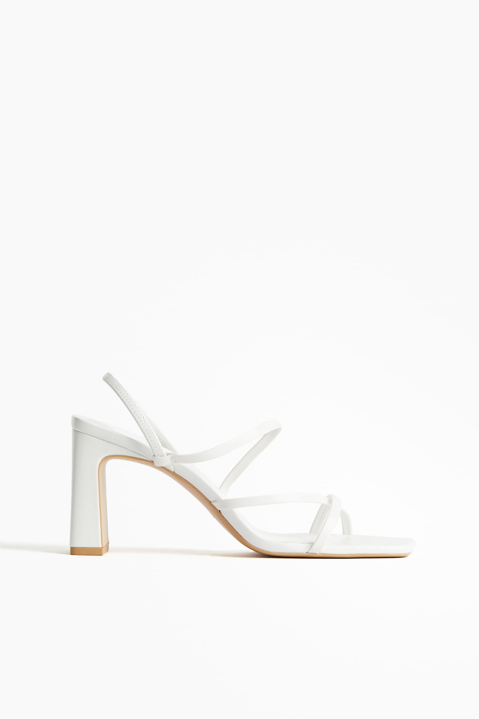 Block-heeled Sandals - White - 7