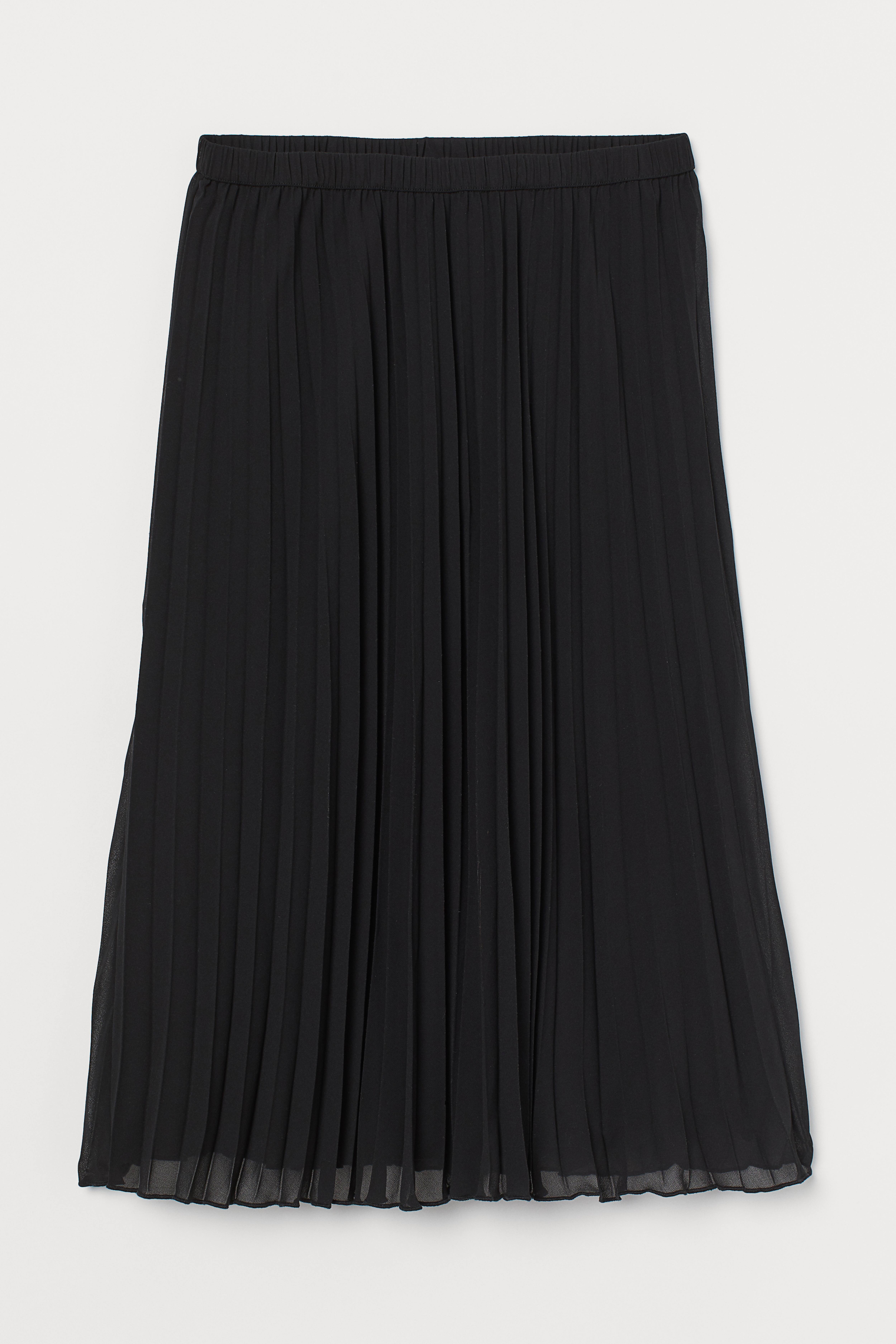 Pleated Skirt Black Ladies H M CA