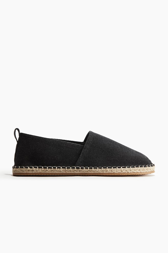 Espadrilles aus Canvas - Schwarz/Dunkelgrau/Beige - 1