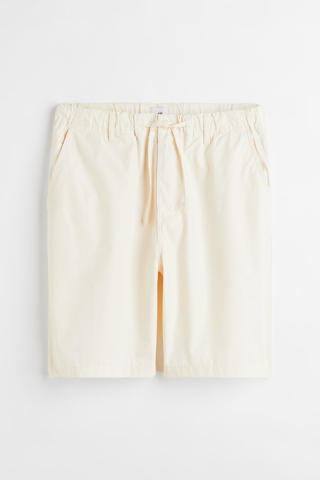 Shorts in cotone Relaxed Fit - Crema - 1