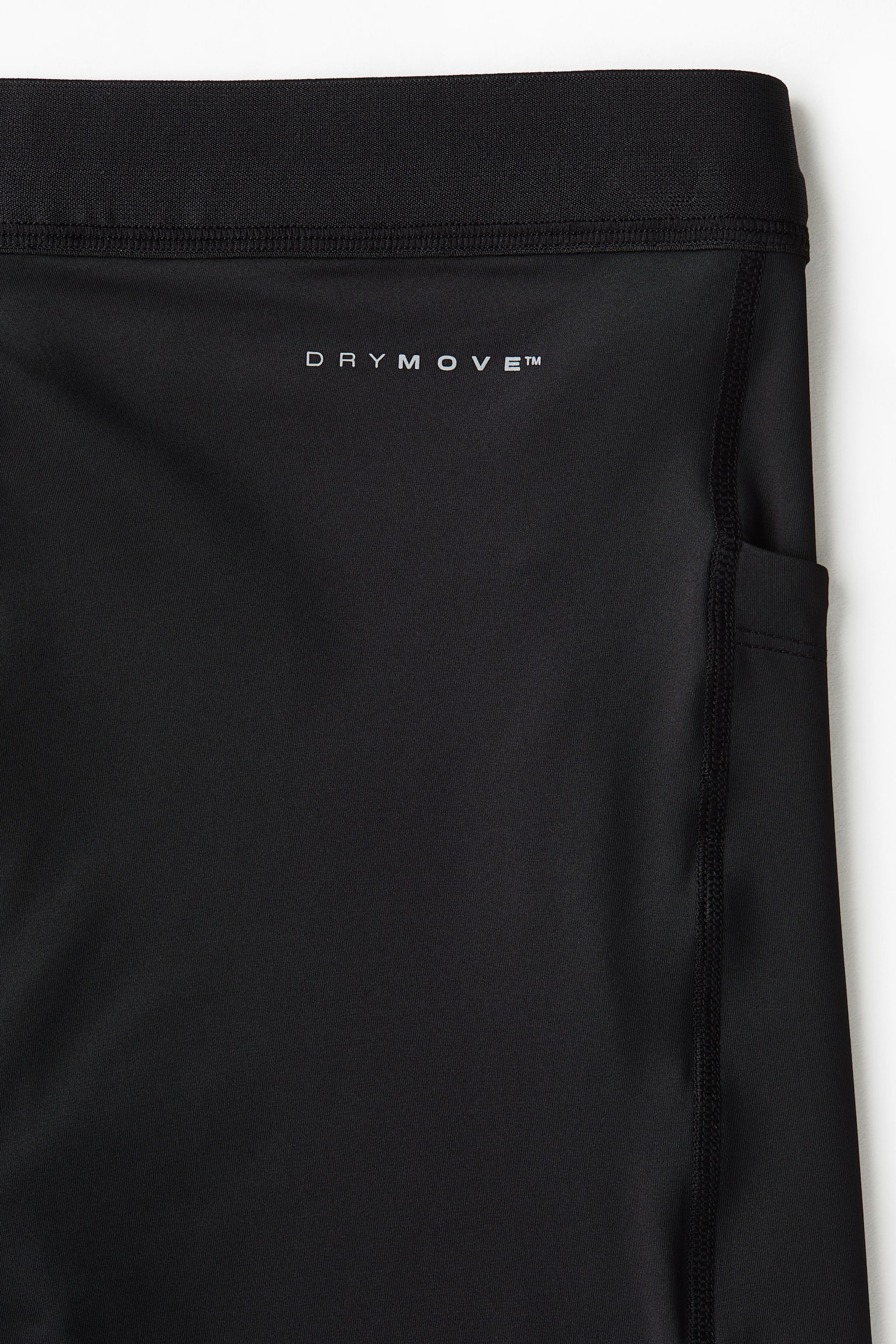 Мужские леггинсы H&M Pocket-Detail Running Tights with DryMove™, цвет: Чёрный — фото 6