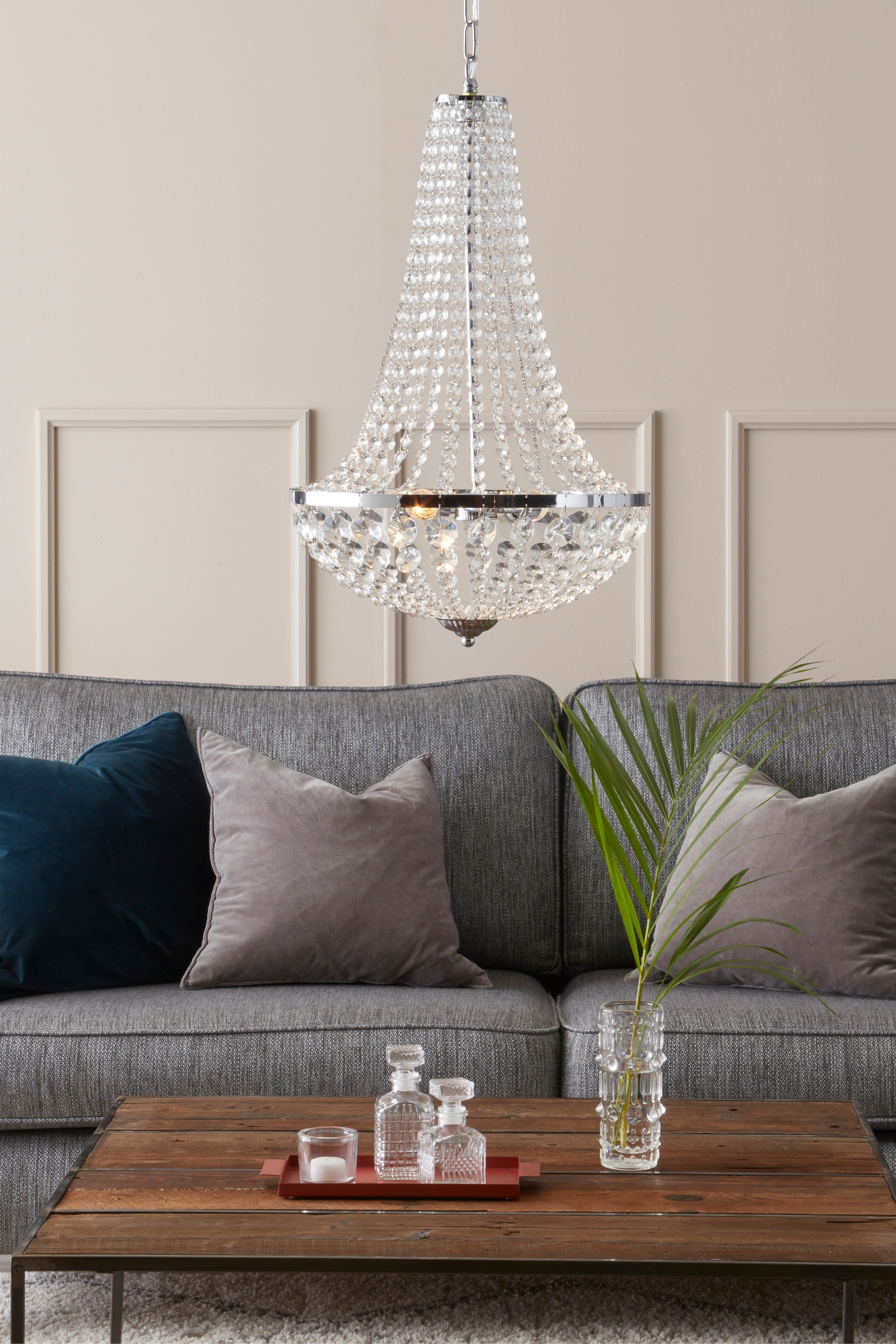 Lampa Sufitowa Gränsö - Srebrny