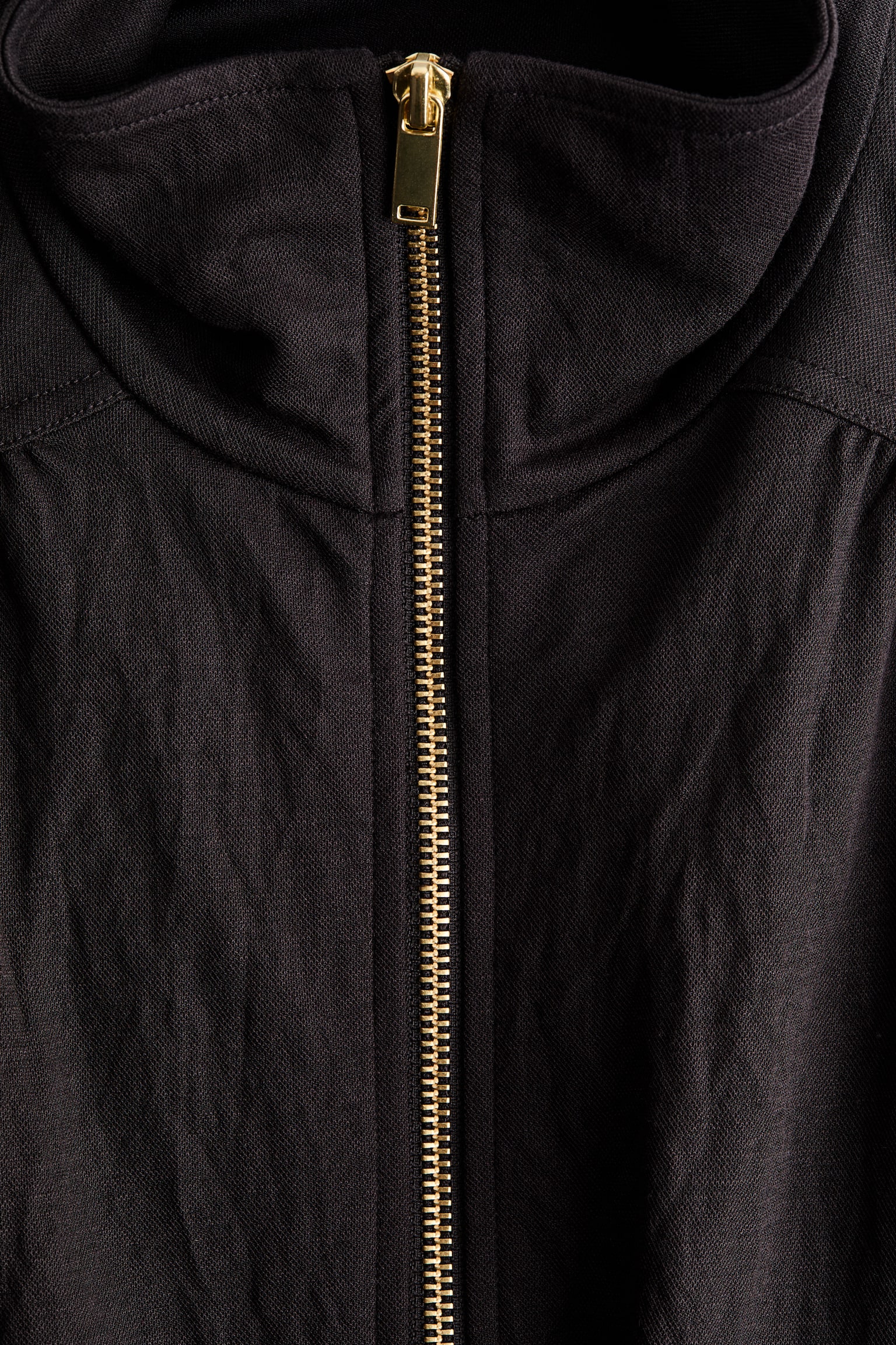 Женская куртка H&M Bubble-Hem Jacket with Zipper, цвет: Тёмный коричневый — фото 6