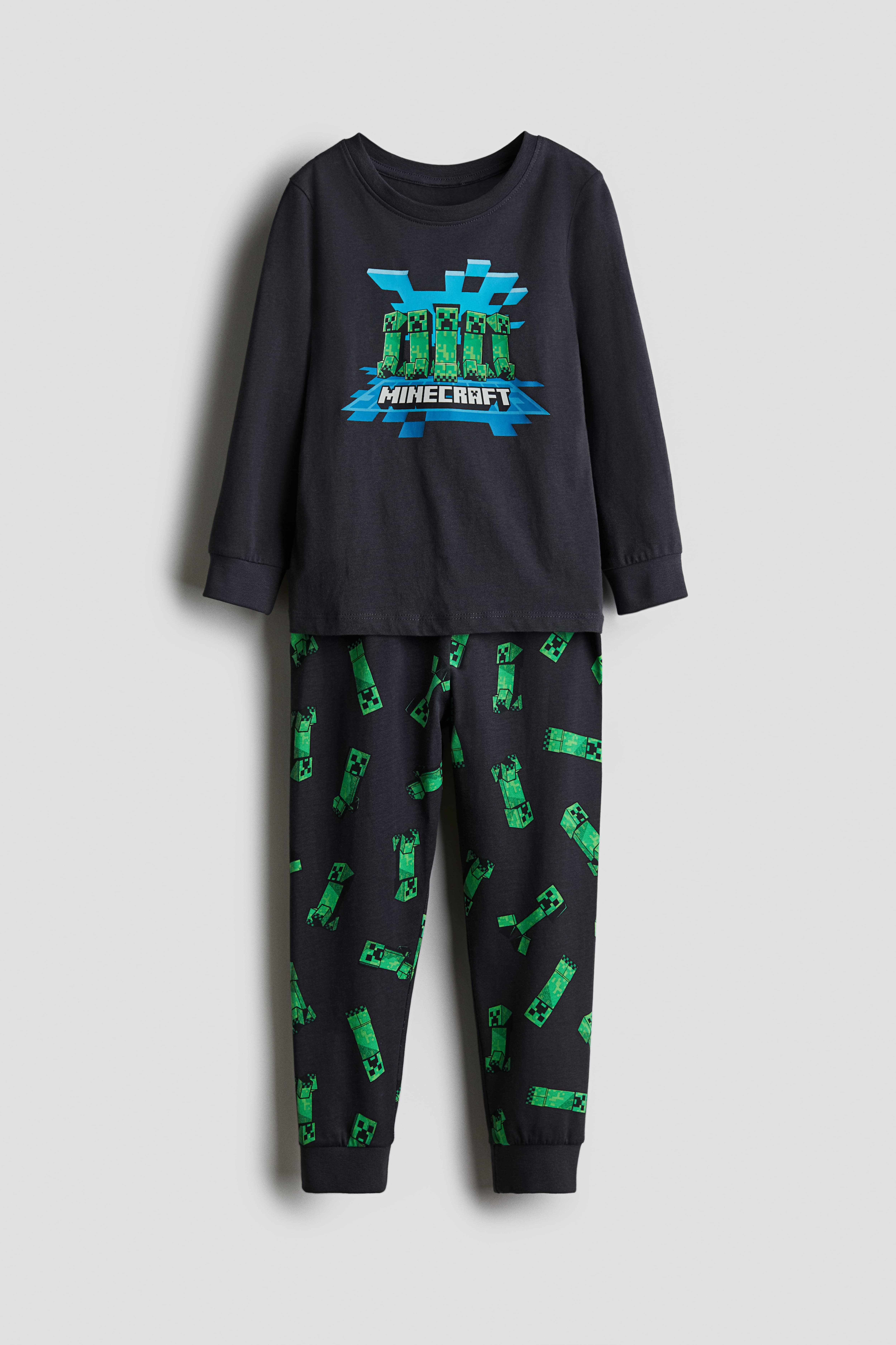 Pyjama imprime en jersey de coton Noir Minecraft ENFANT H M FR