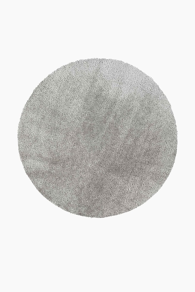 Cloudy Shag Round Solid Color Plush Pile Rug - Grey - 1
