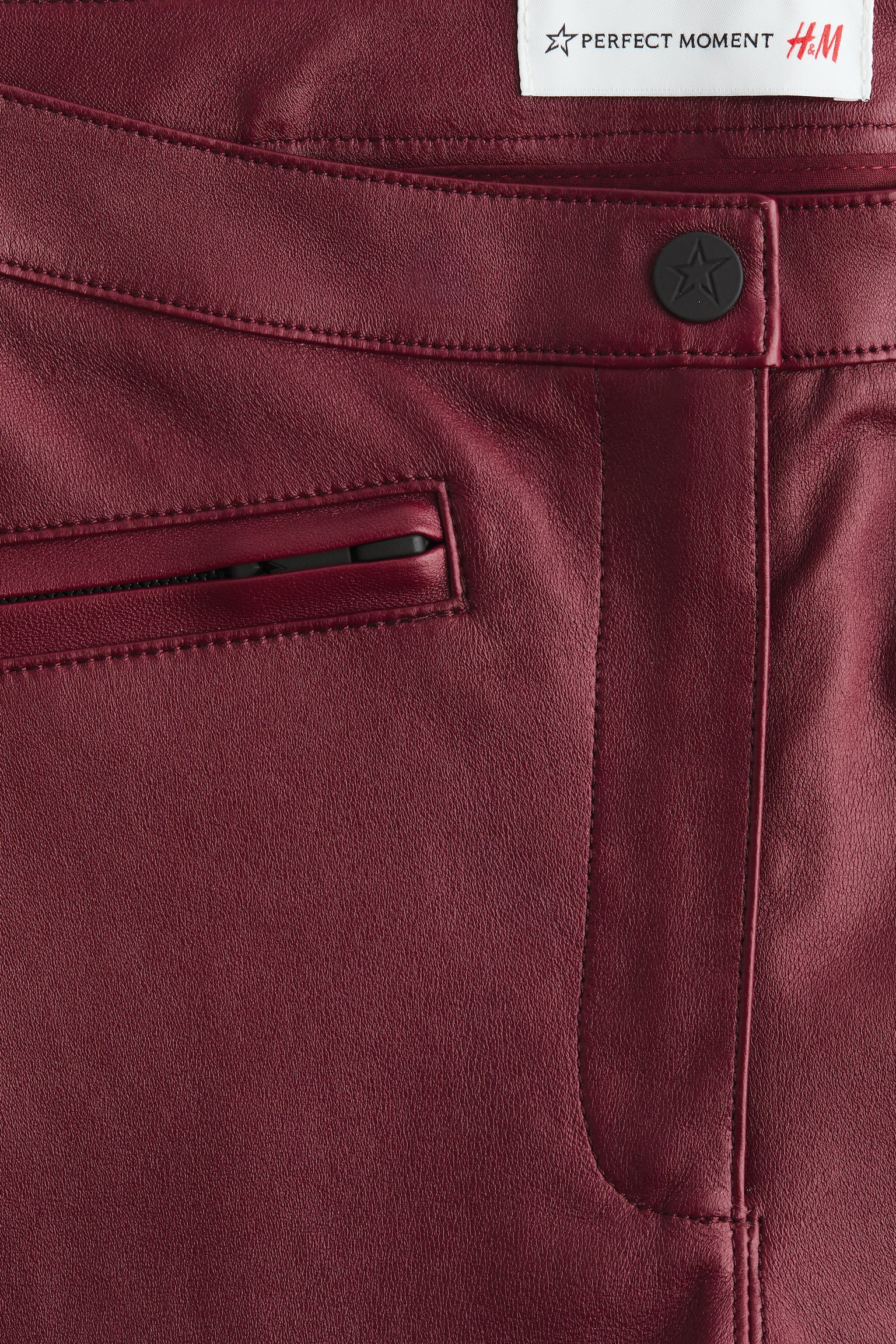 レザーパンツ - バーガンディ - 5