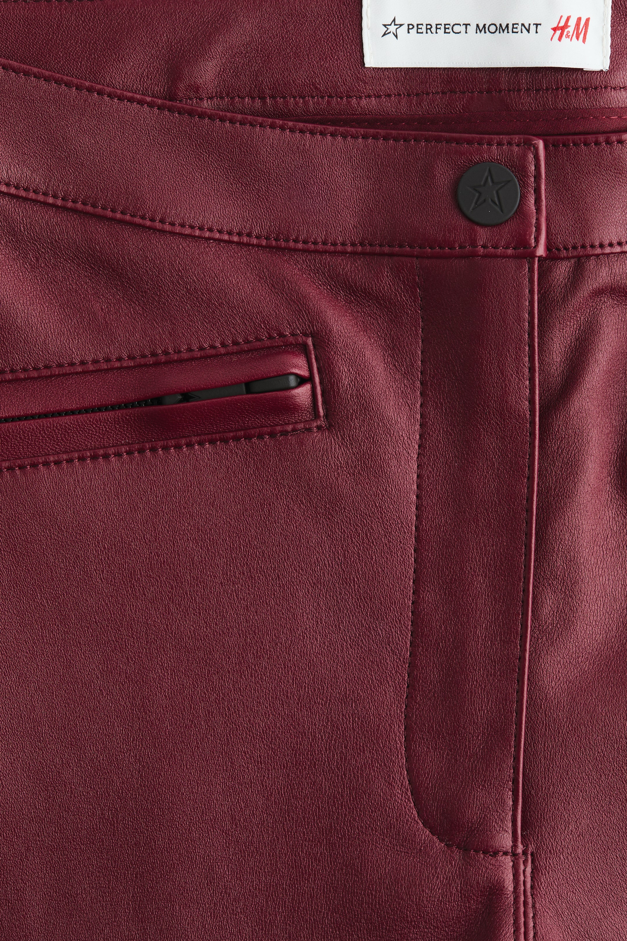 Büyük resmi görüntüle: Deri Pantolon - Bordo - KADIN | H&M TR 8