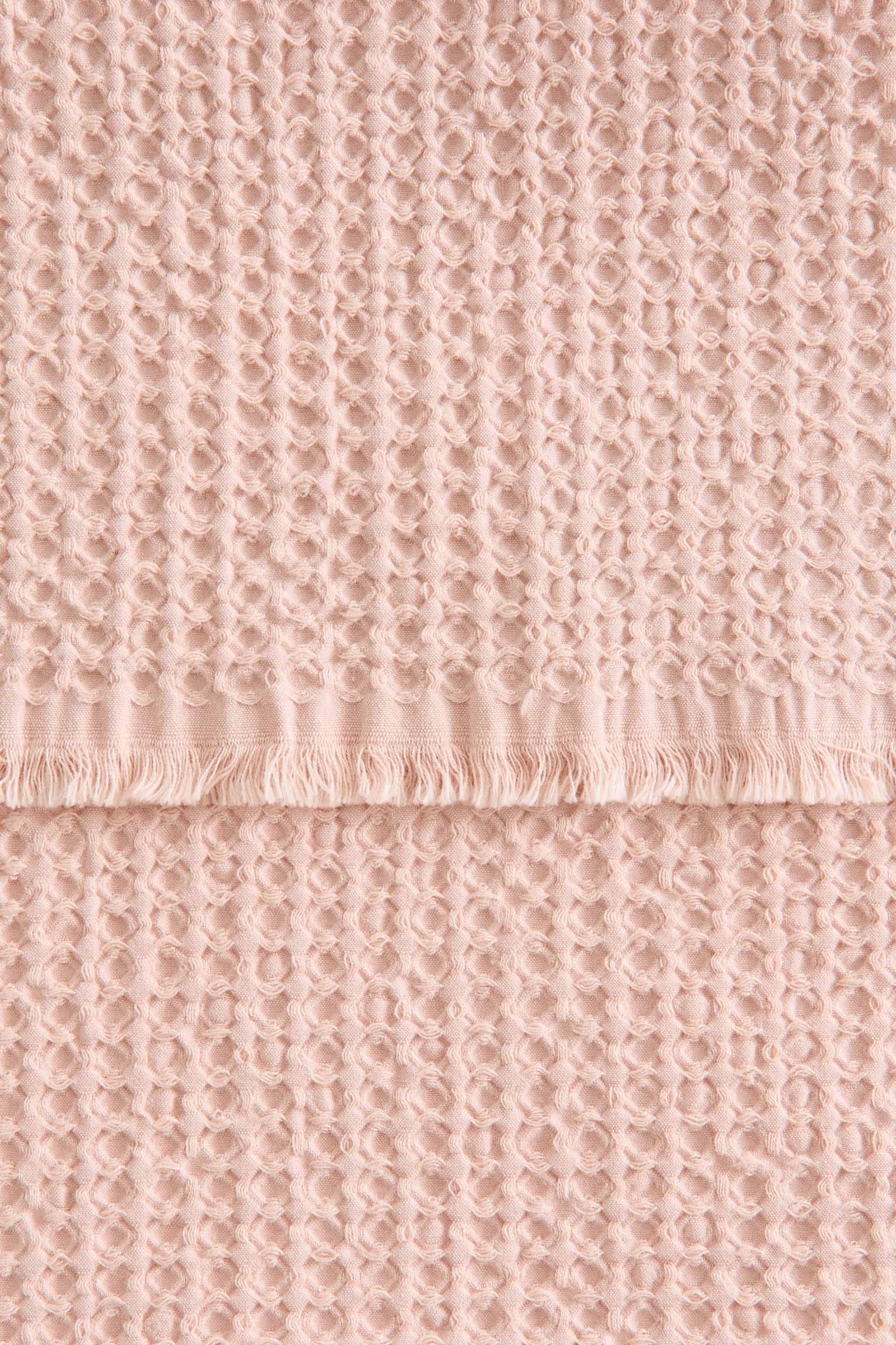 Waffled bath towel - Powder pink/Light yellow/Dark beige/White - 2