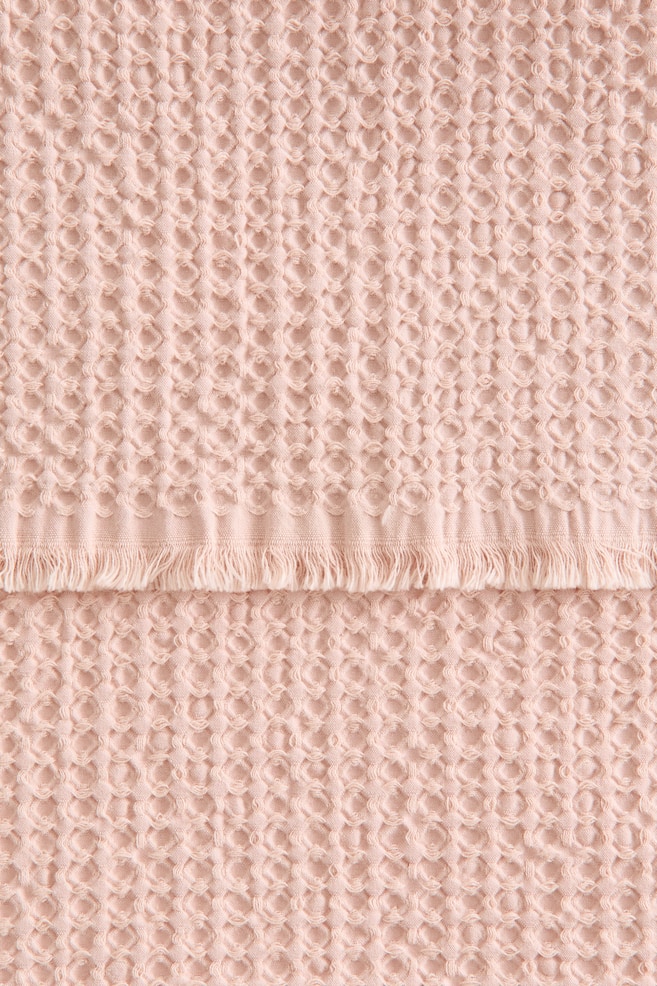 Waffled Bath Towel-Powder pink - 3