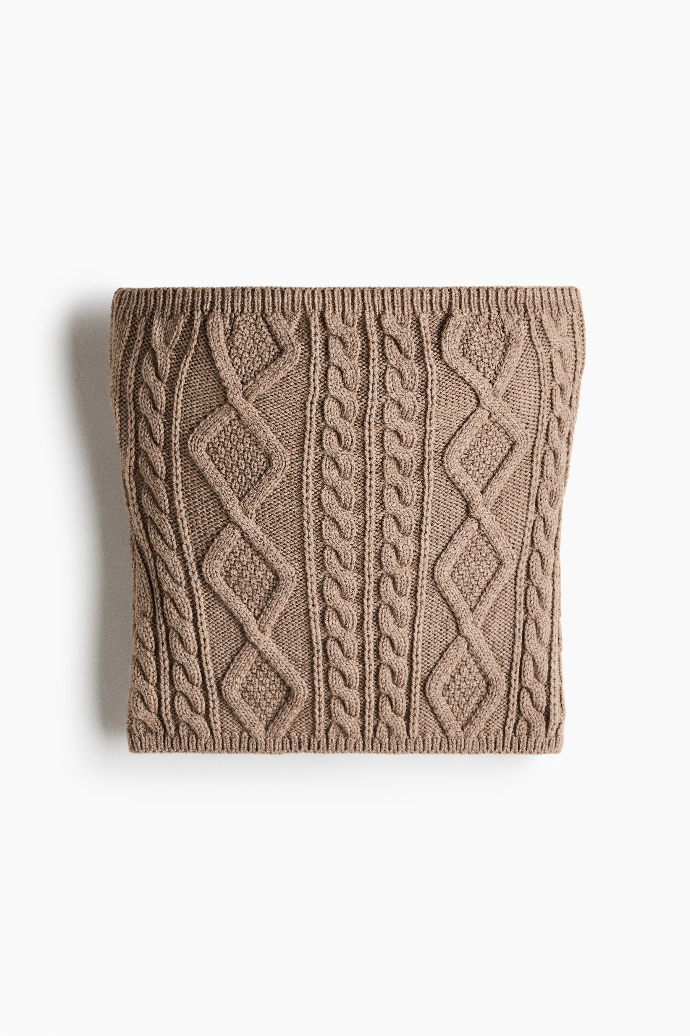 Haut tube en tricot torsadé - Taupe