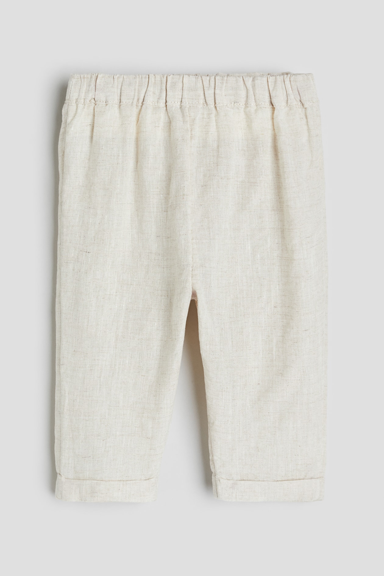 Linen Pants - Regular waist - Long - Light beige - Kids | H&M US