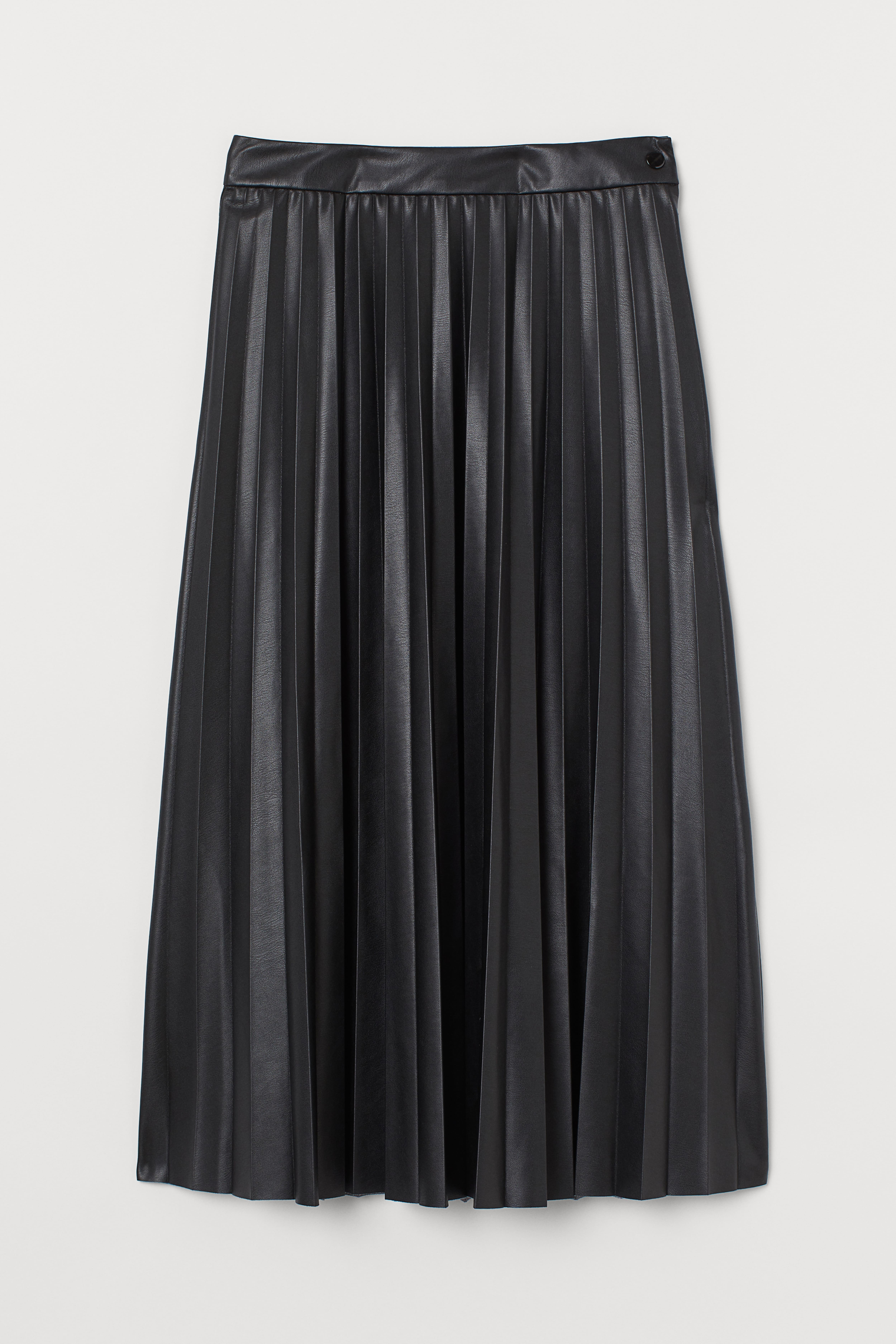 H&m black leather skirt hotsell