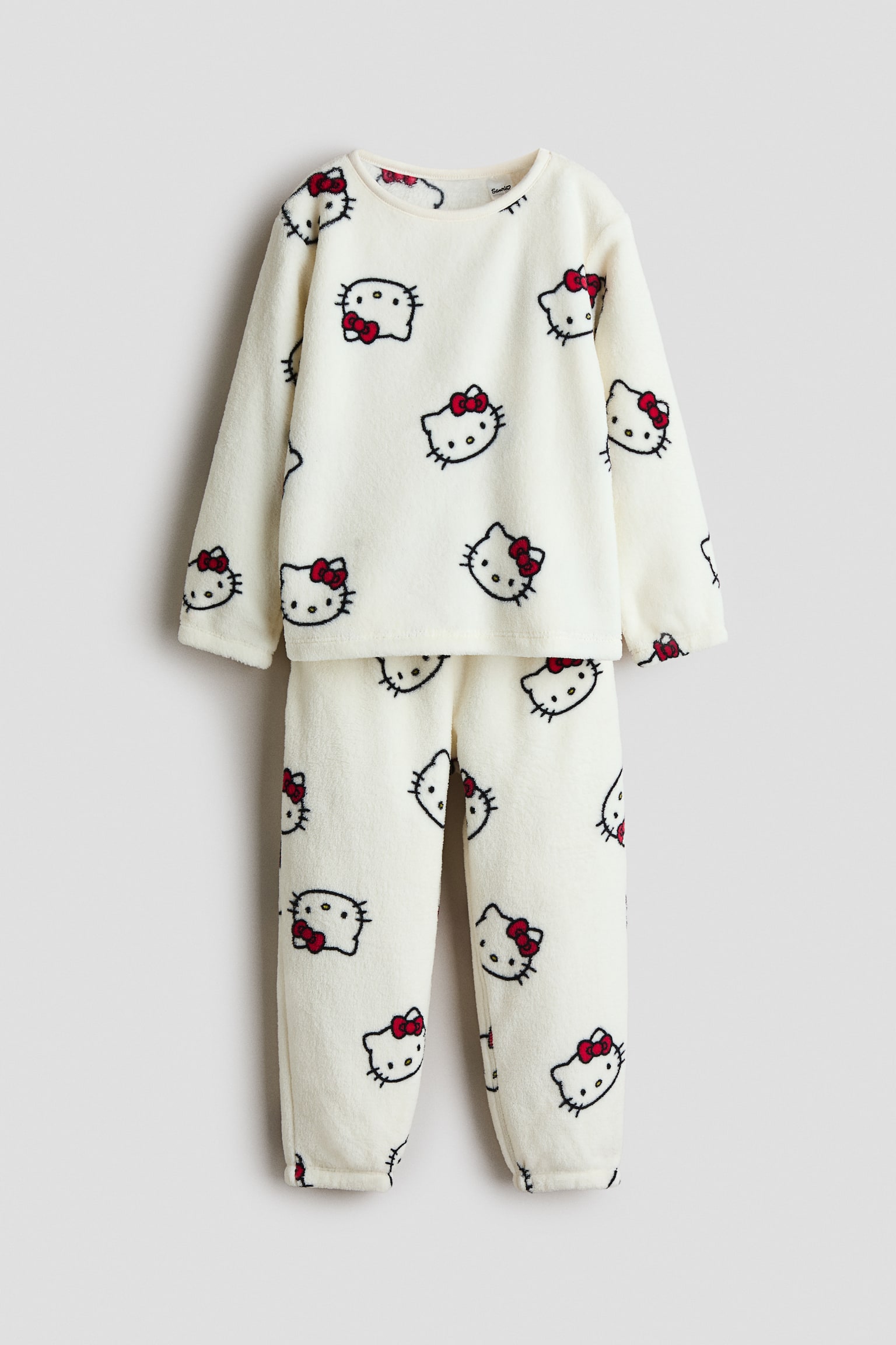 Velurové pyžamo s potiskem - White/Hello Kitty/Krémová/Hello Kitty/Bleděmodrá/Ledové království/Světle béžová/Aristokočky - 1