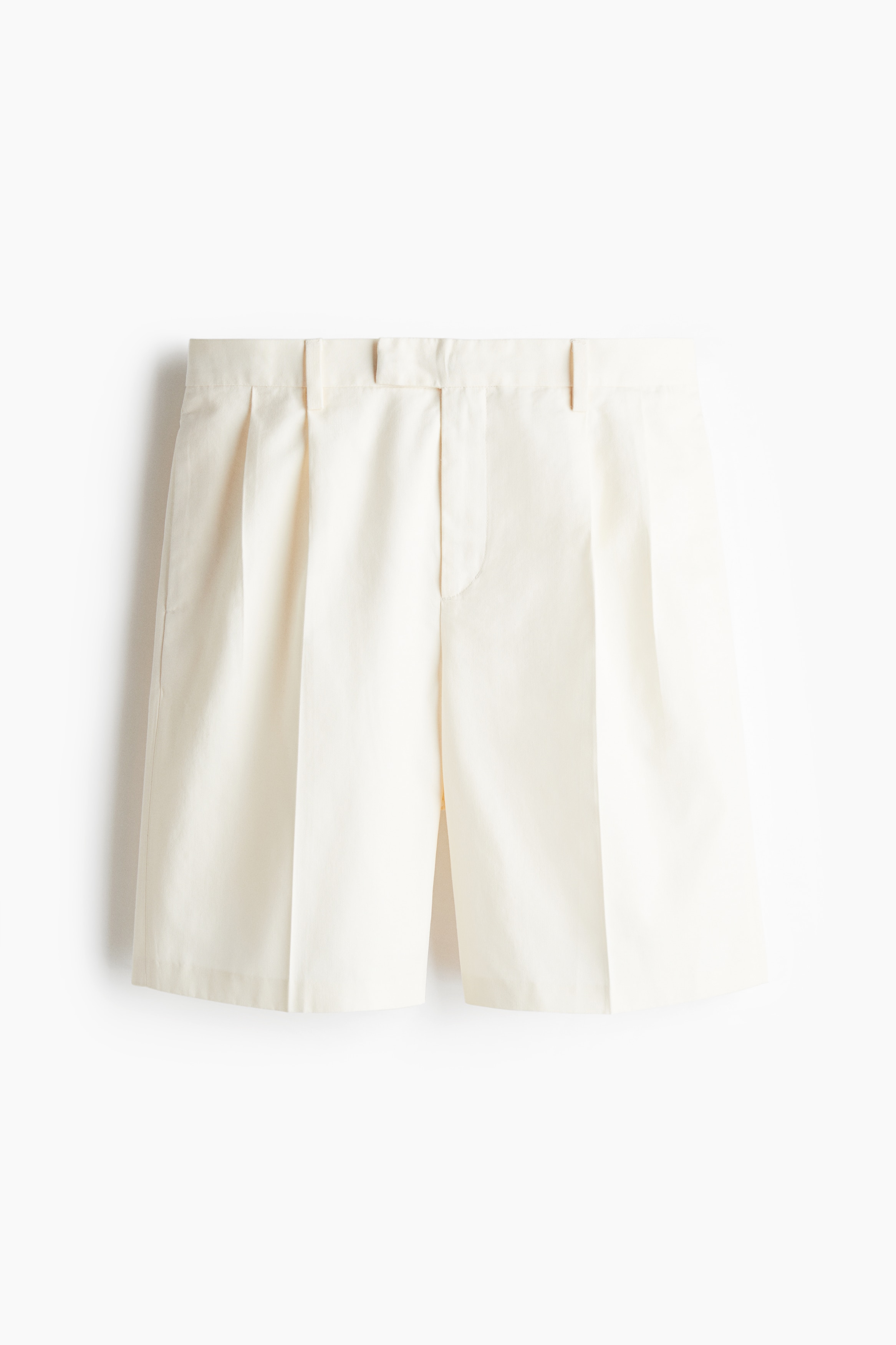 Relaxed Fit Twill bermuda shorts - Cream/Brown