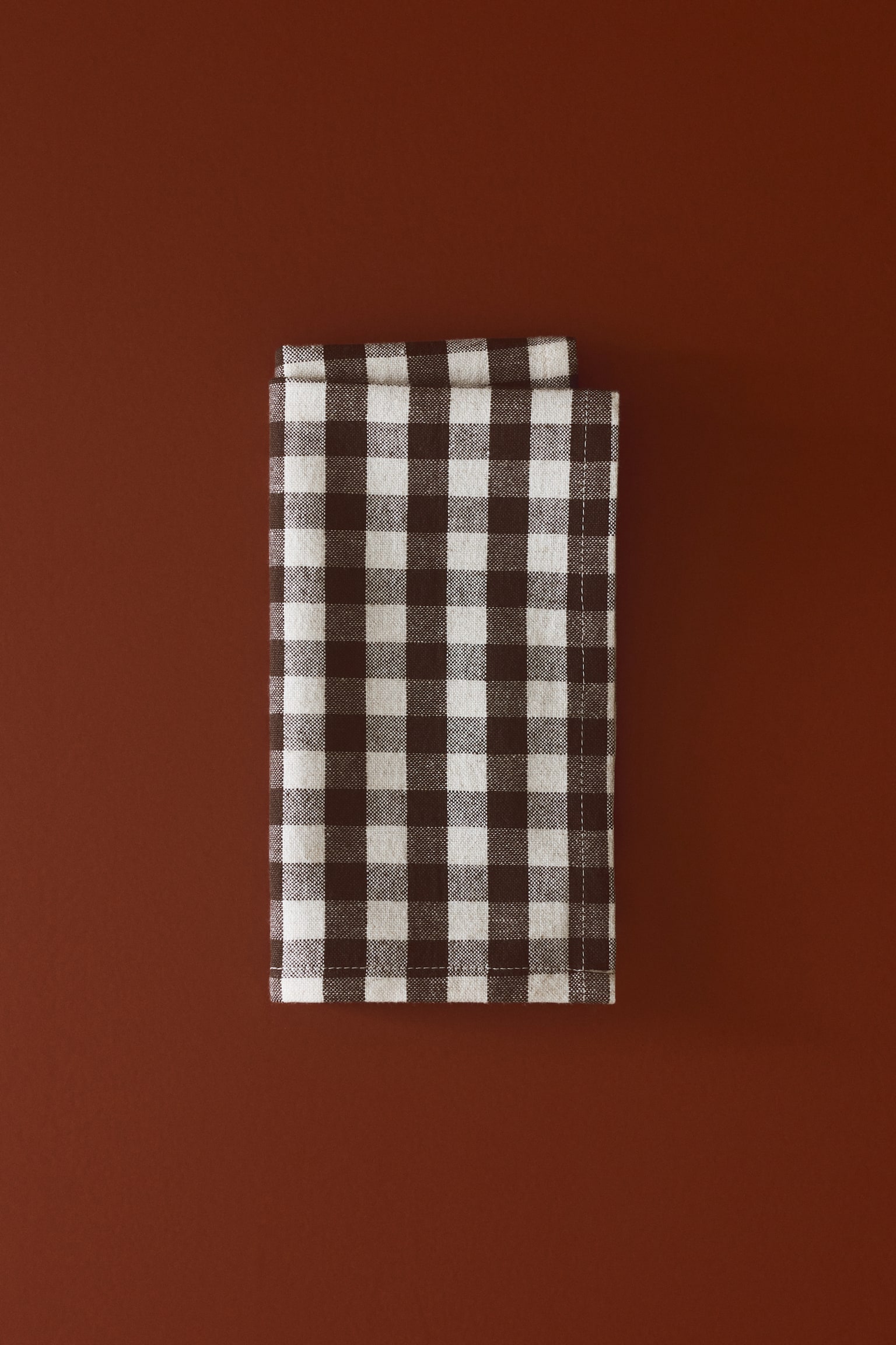 4-pack cotton napkins - Dark brown/Gingham check/Dark grey/Striped/Green/Cream striped/Dark brown/Striped/Light pink/Striped/Beige/Gingham check/Green/Gingham check/Terracotta/Gingham check/Terracotta/Striped/Light pink/Gingham check/Beige/Striped - 2