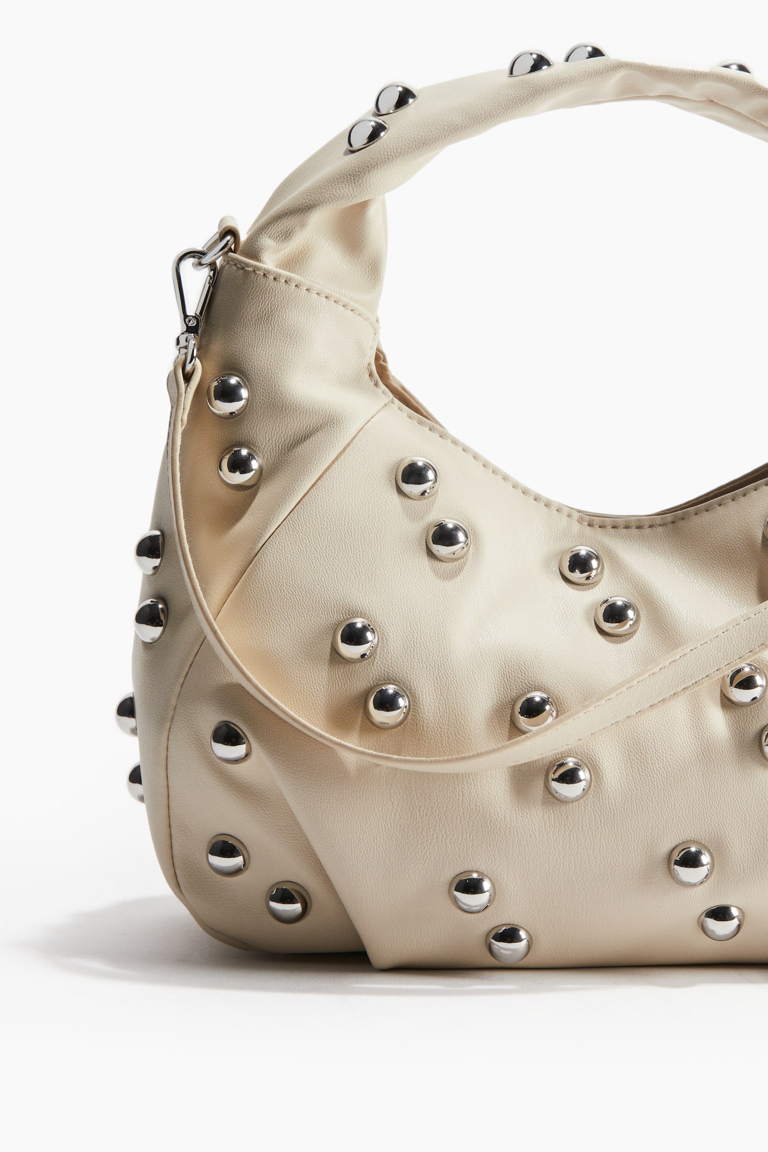 Studded crossbody bag - Light beige - 3