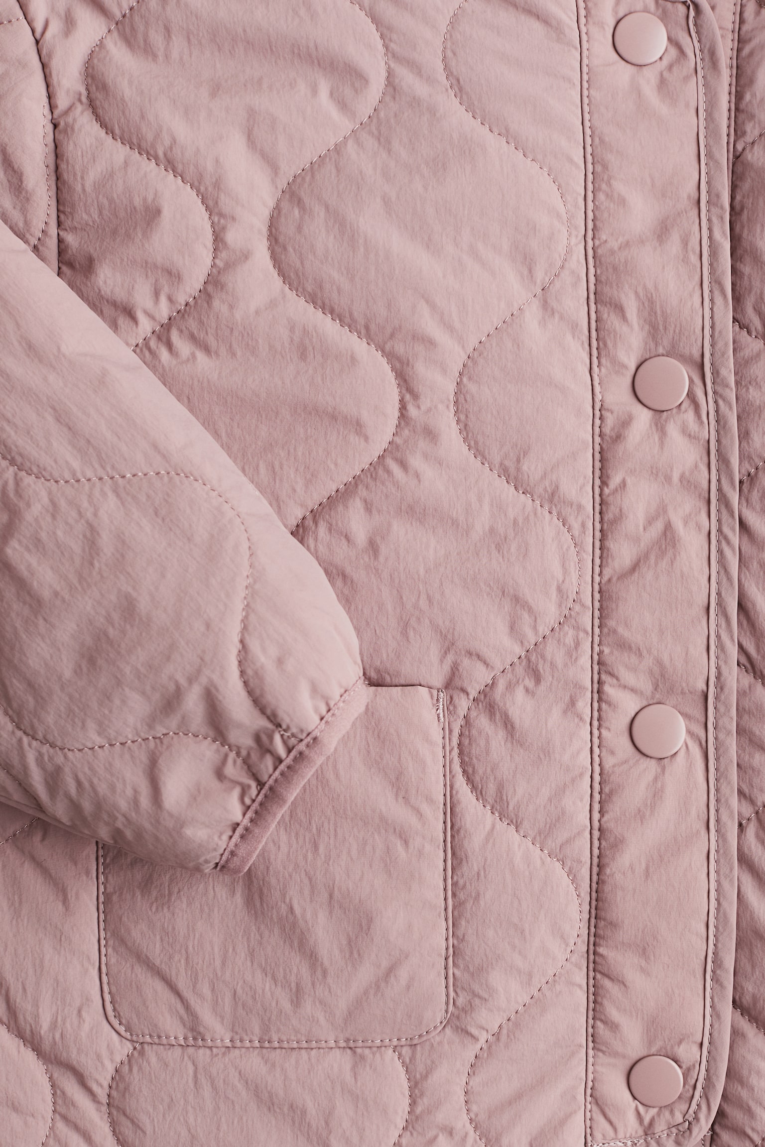 Quilted jacket - Dusty pink/White/Spotted - 4