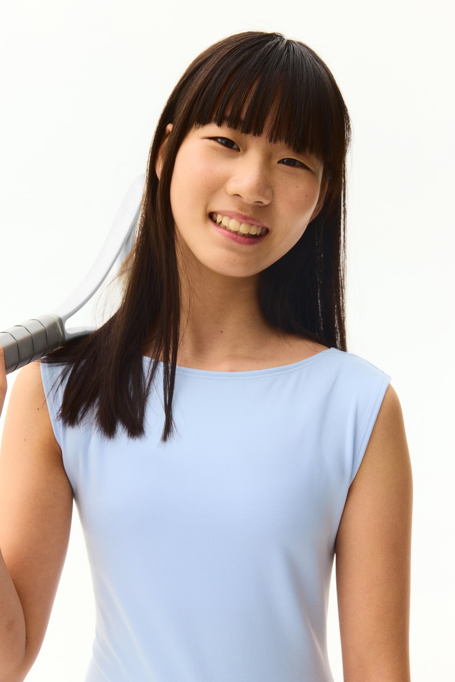 Tennis dress with DryMove™ - Light blue/Navy blue - 9