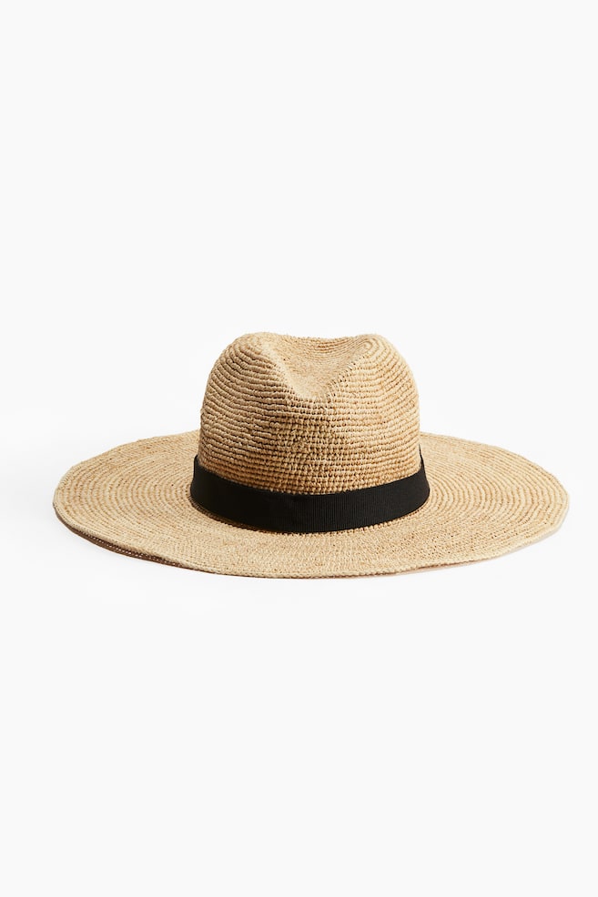 Faltbarer Fedora-Strohhut - Beige - 1