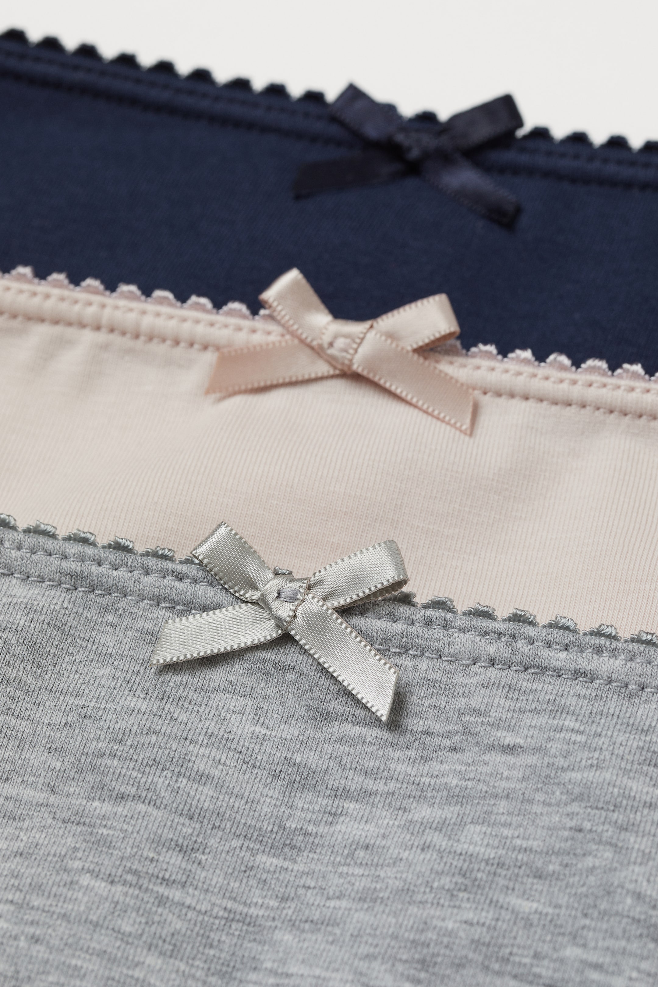 Größeres Bild ansehen: 3er-Pack Baumwollhipster - Graumeliert/Dunkelblau - Ladies | H&M DE 2