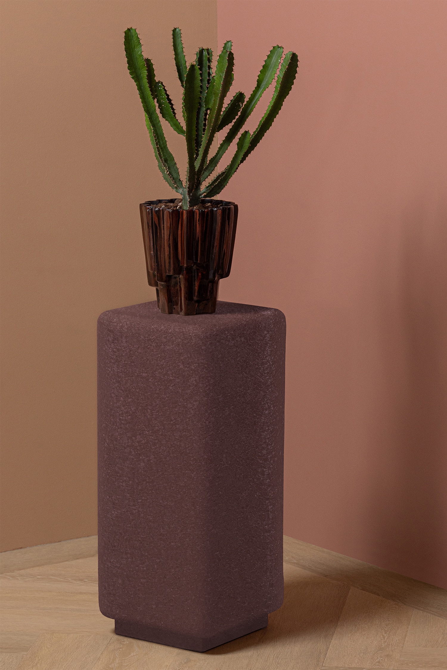 Luen Plantenstandaard - Bruin/Roze