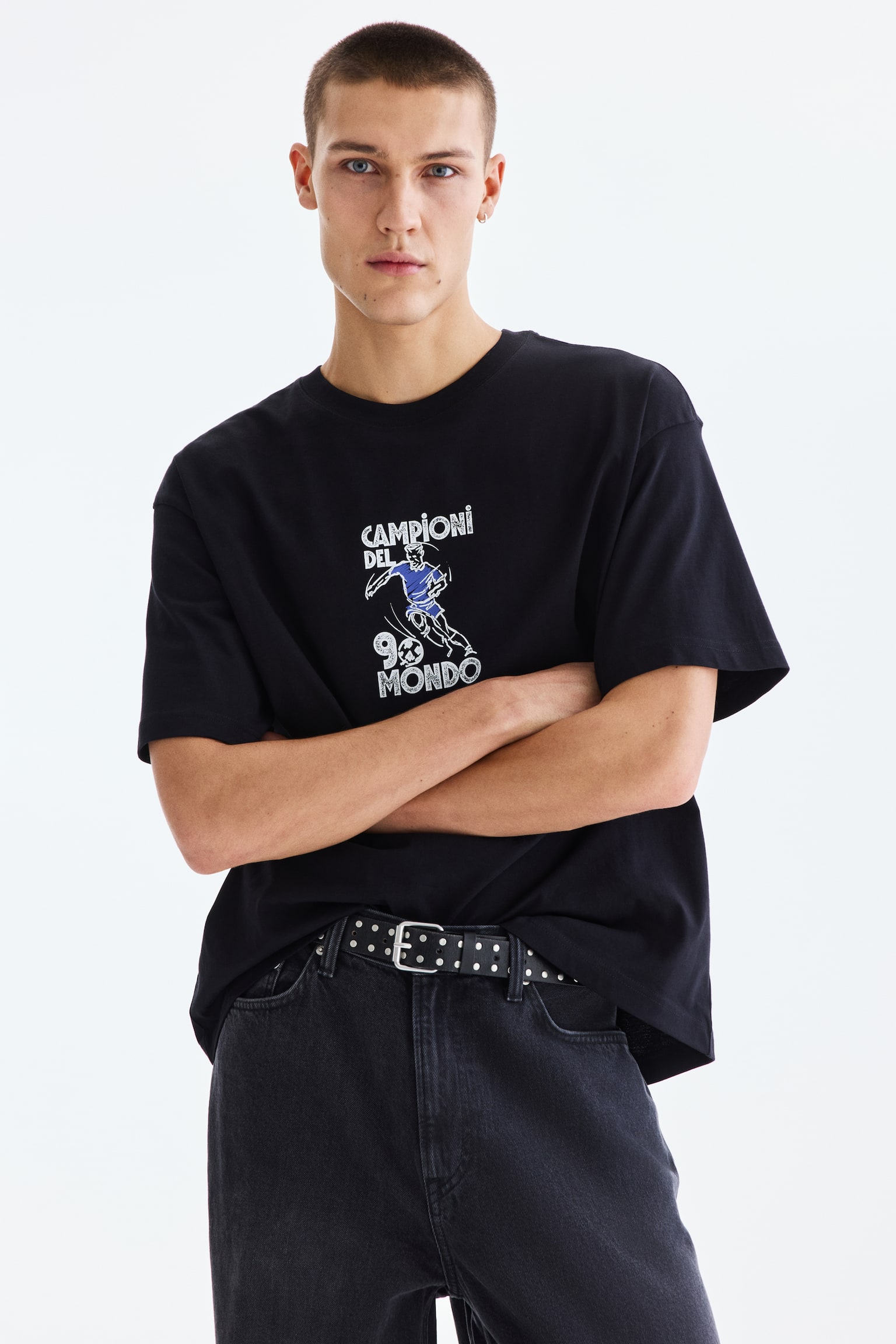 Loose Fit Printed T-shirt - Black/Campioni Del Mondo/Black/Keep the wild/White/Landry's/White/Flowever/White/Red Rock/Black/Brooklyn/Blue/San Diego/Khaki green/Adapt/Brown/Street hoops/Black/Trust yourself/Black/Phys. Ed. Class/Brown/Adapt/White/Next level ready/Turquoise/Emotional currents/Plum/Handle With Care/Navy blue/Not All Things Lost/Light blue/Wickford Hills - 4