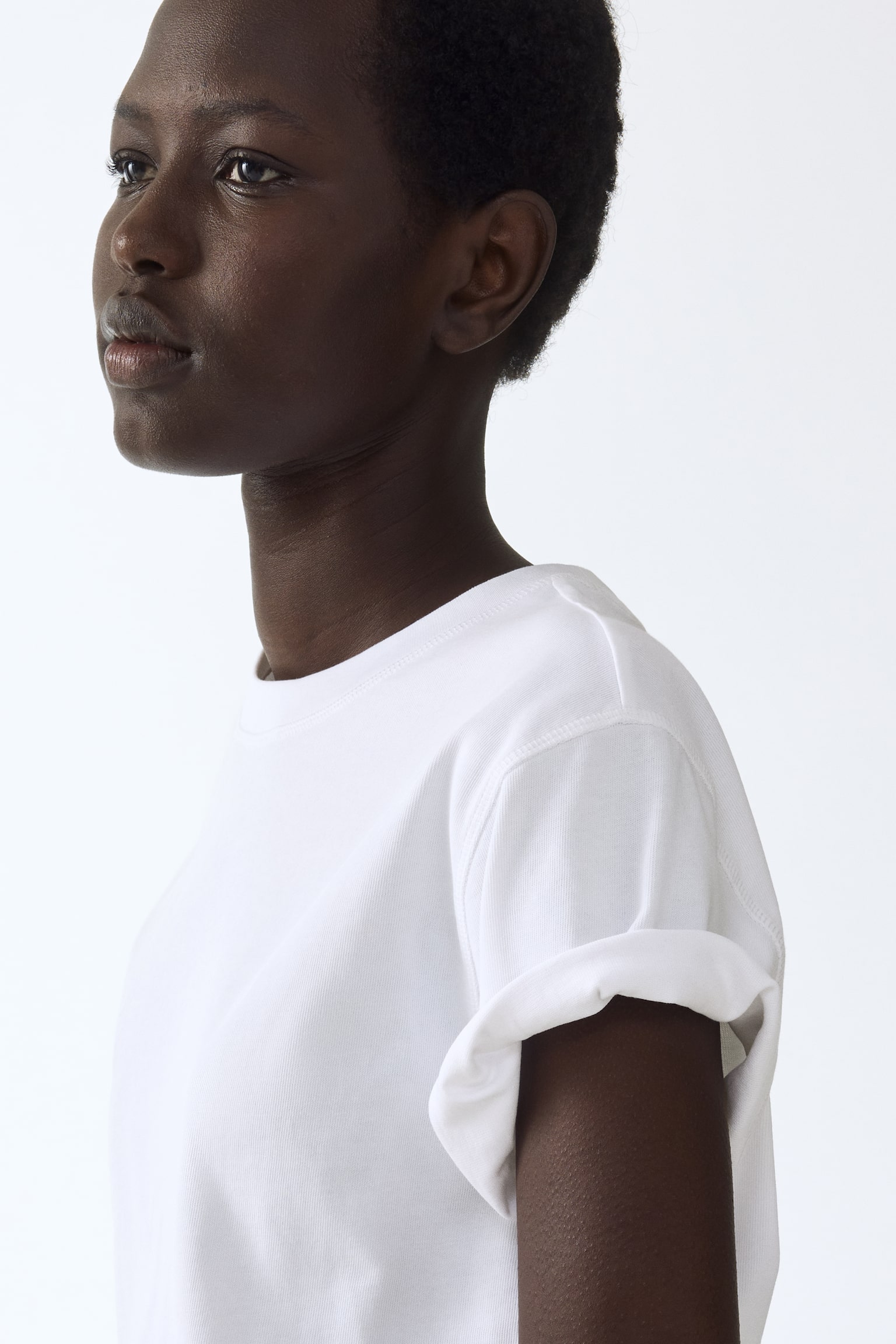 T-shirt oversize en coton - Blanc/Noir/Marron/Gris/Bleu marine - 3