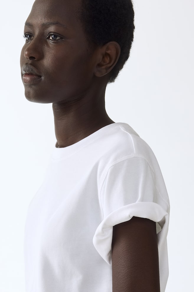 Oversized Cotton T-Shirt - White/Brown/Light pink/Black/Light beige - 3
