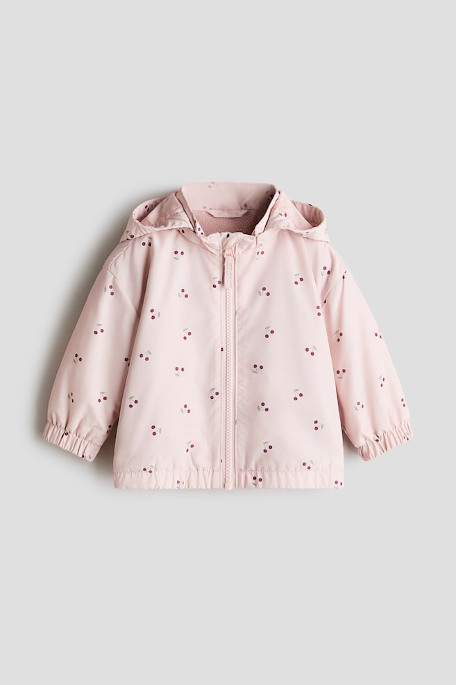 Fleece-lined jacket - Light pink/Cherries/Dusty blue/Dinosaurs/Turquoise/Floral/Light pink/Leopard print/Cream/Floral - 1