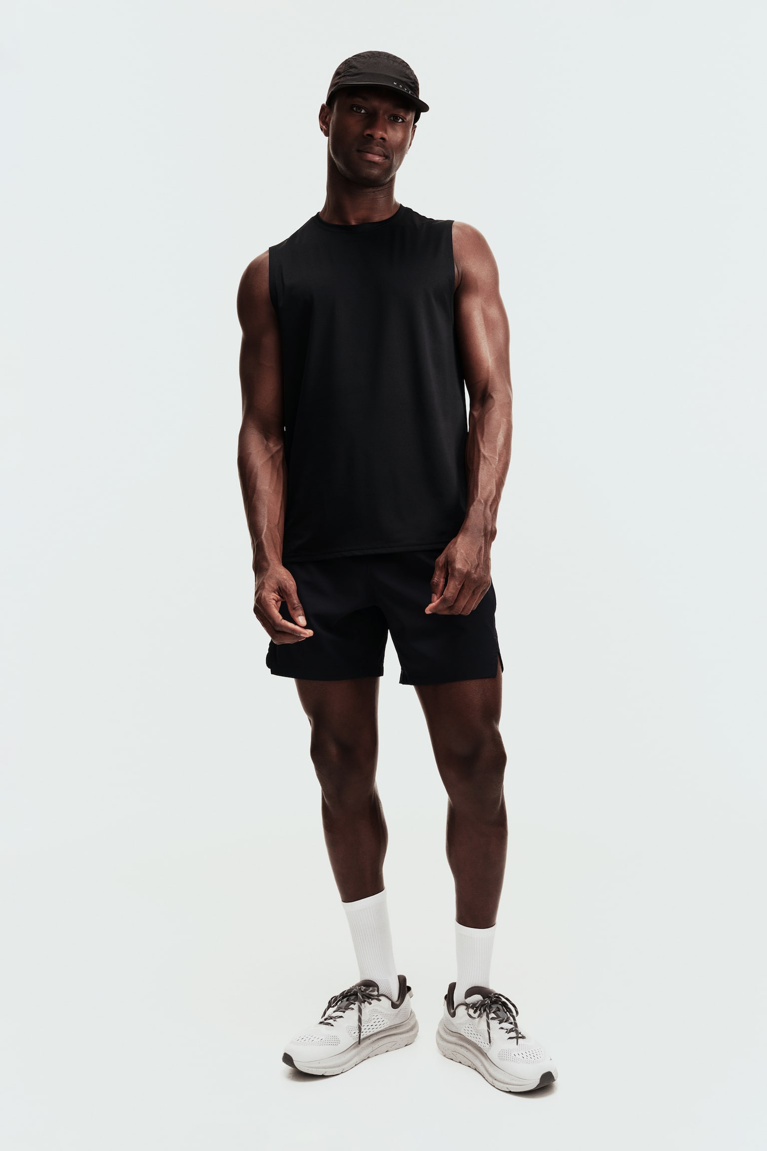 Мужской топ H&M Move Regular-Fit Sports with DryMove™, цвет: Чёрный — фото 4