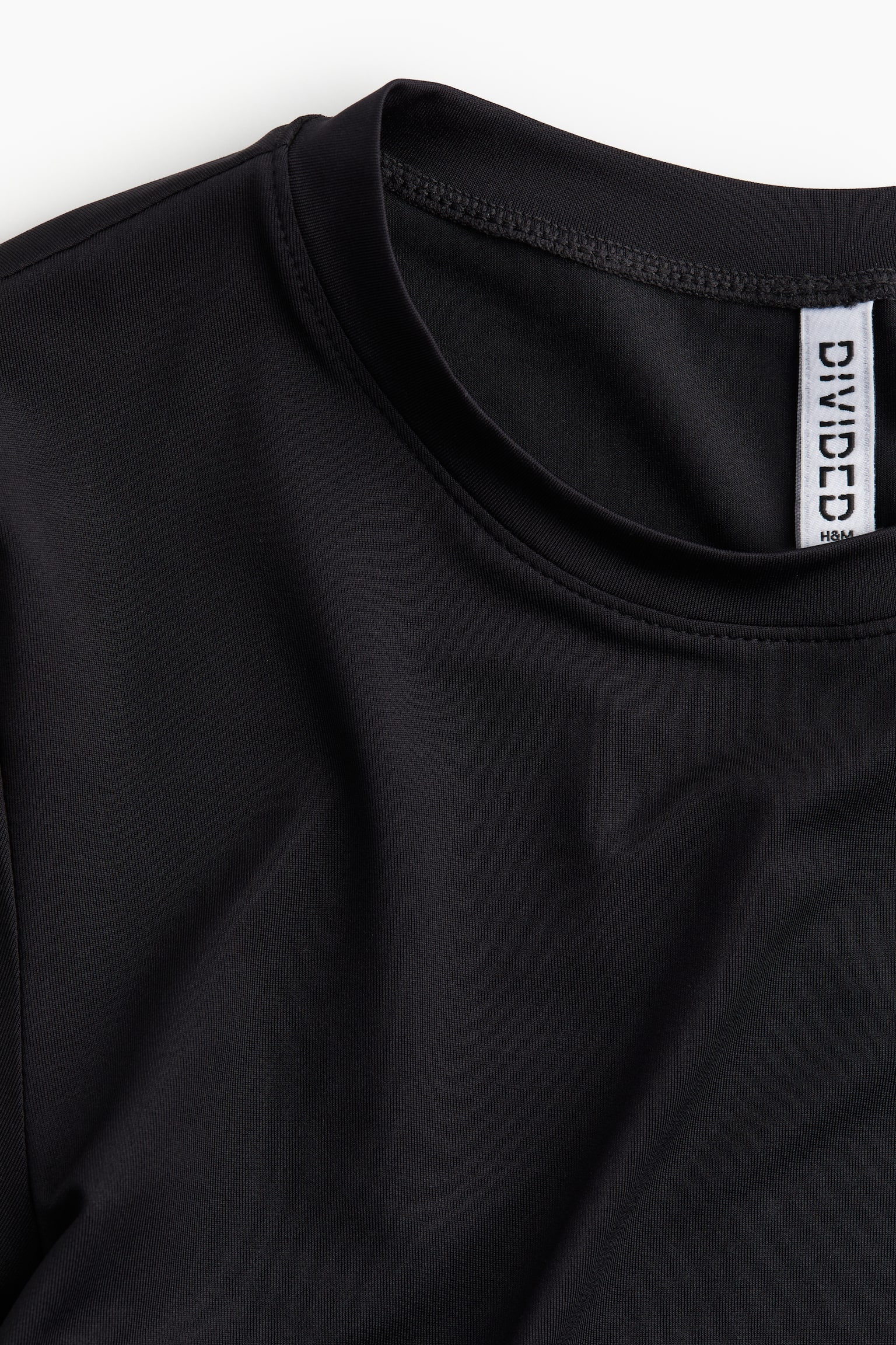 Женский топ H&M Long-Sleeved Microfiber, цвет: Чёрный — фото 2
