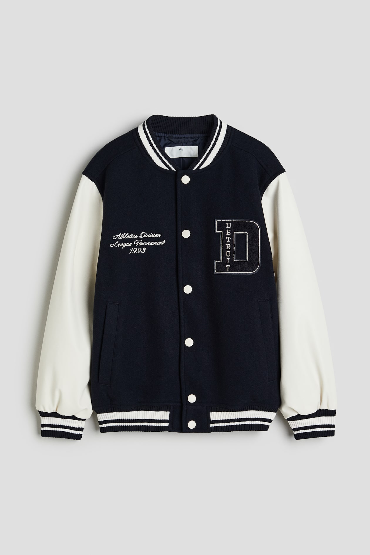 Appliqué Baseball Jacket Navy blue/Detroit Kids H&M AU