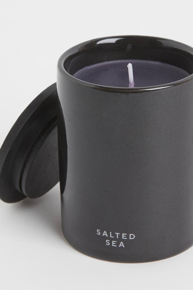 Lidded scented candle - Black/Salted Sea/White/Wild Meadow - 2