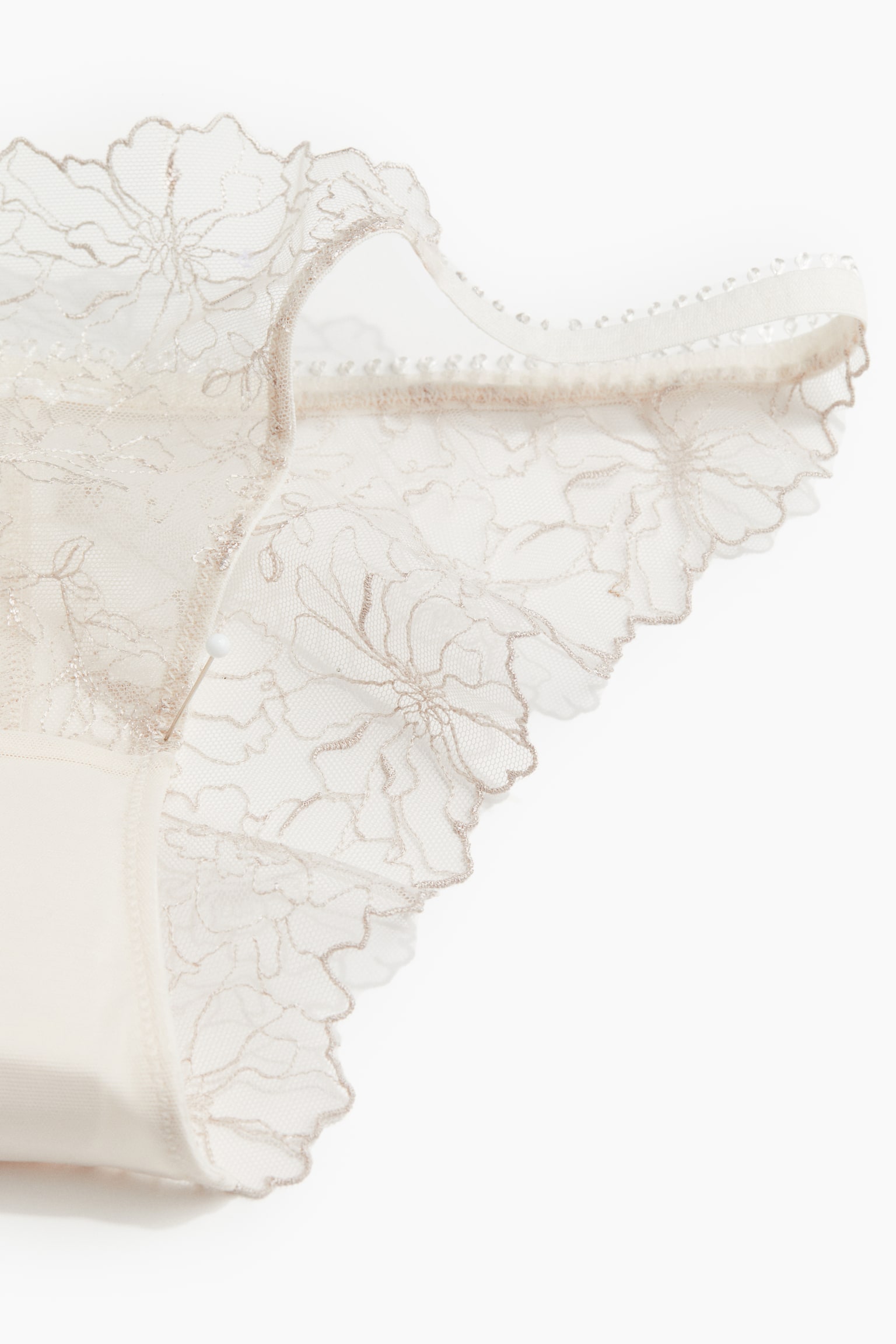 Embroidered Briefs - Pale beige/Black - 3