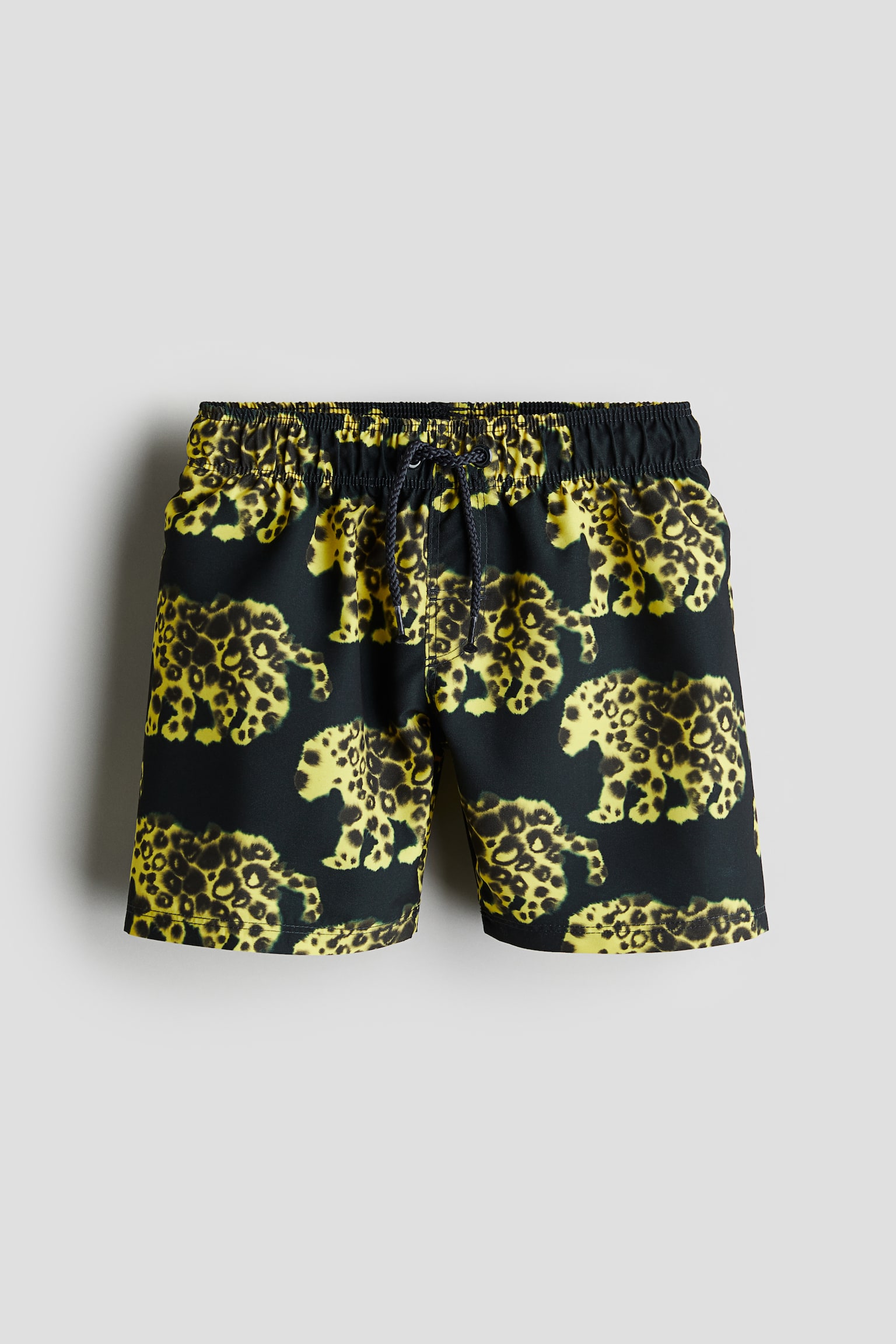 Patterned swim shorts - Black/Leopards - 1