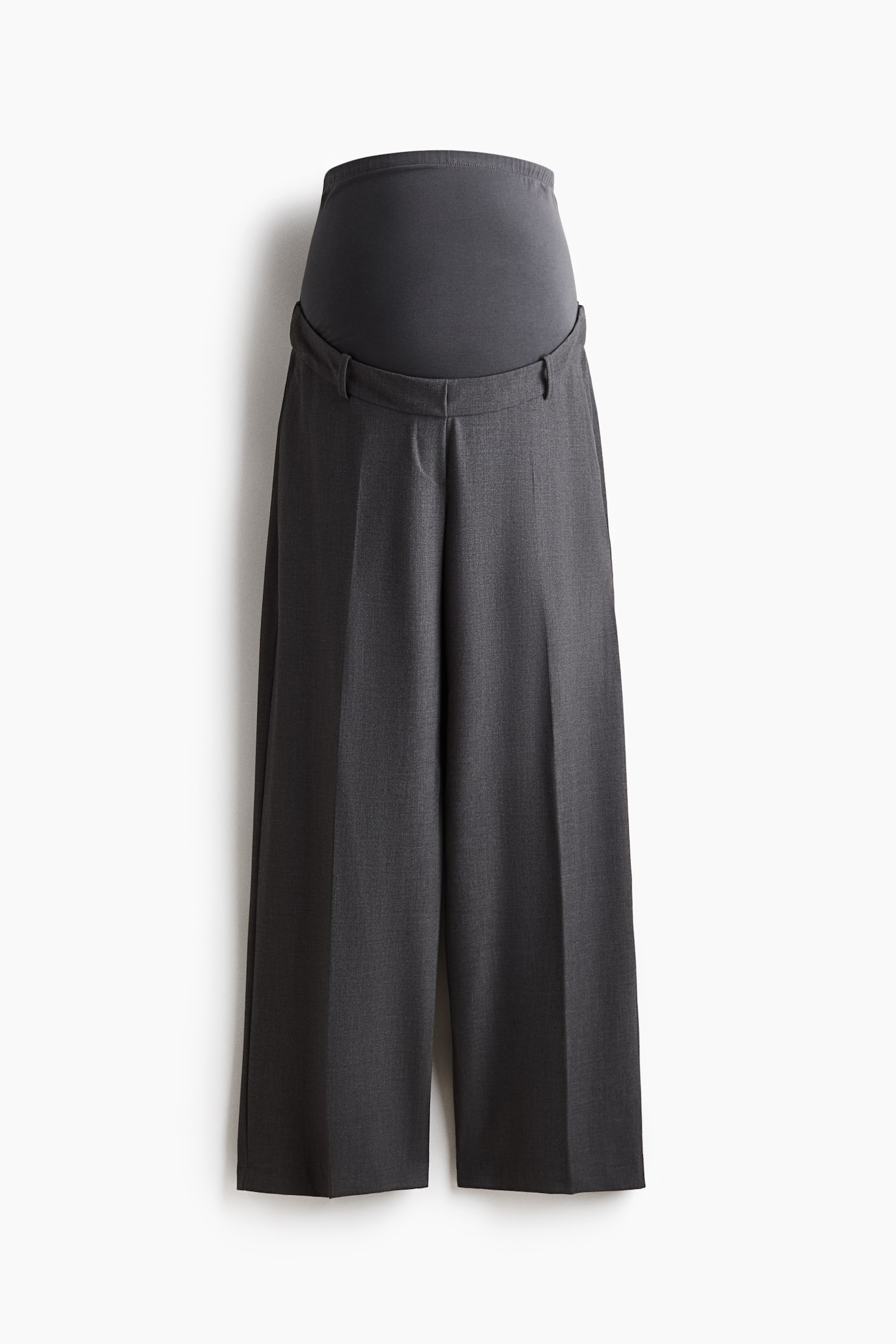 MAMA Wide-Leg Dress Pants - Gray/Black - 1
