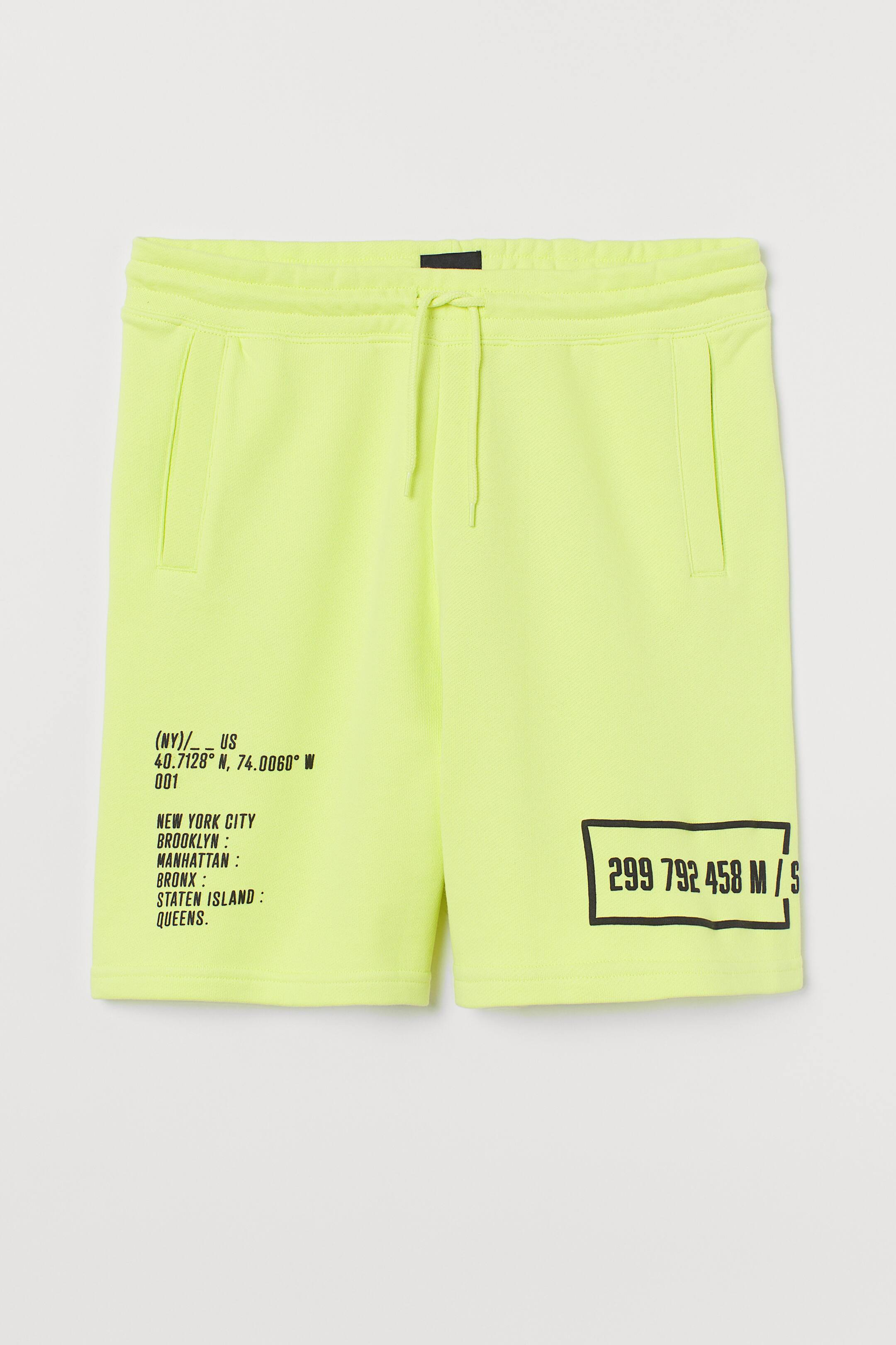 View larger image: Sweatshirt shorts - Neon green - Men | H&M 1