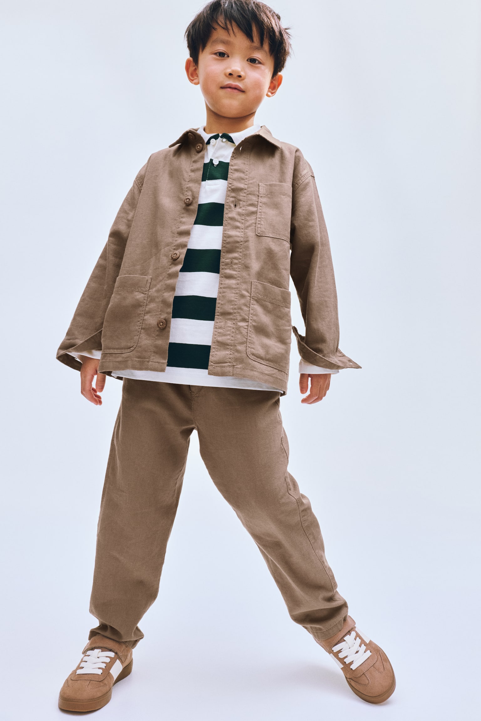 Linen overshirt - Greige - 3