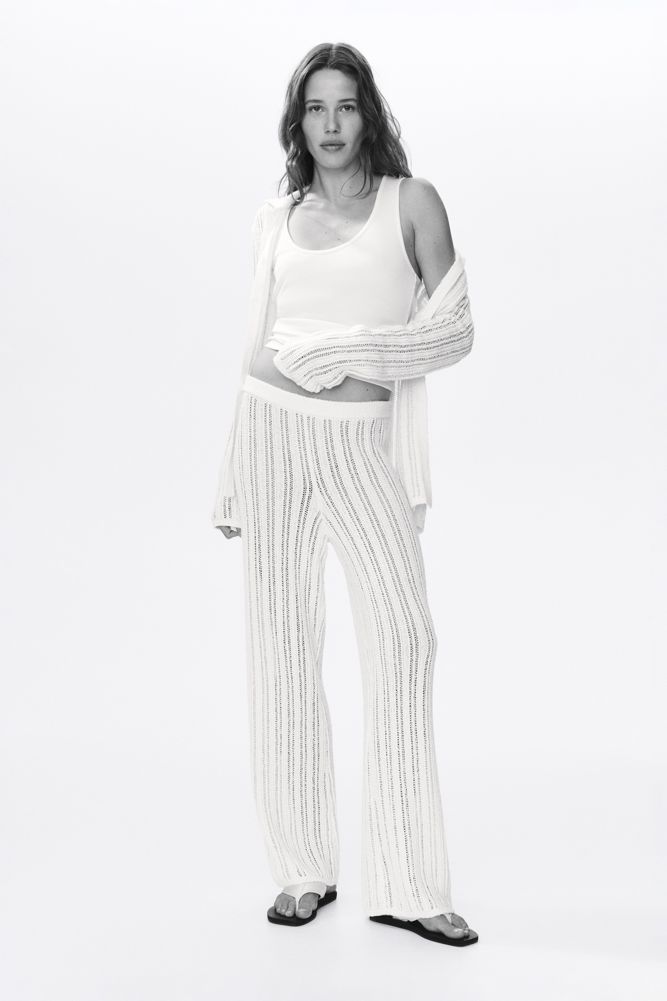 Wide-Leg Crochet-Look Pants from H&M - $35.99