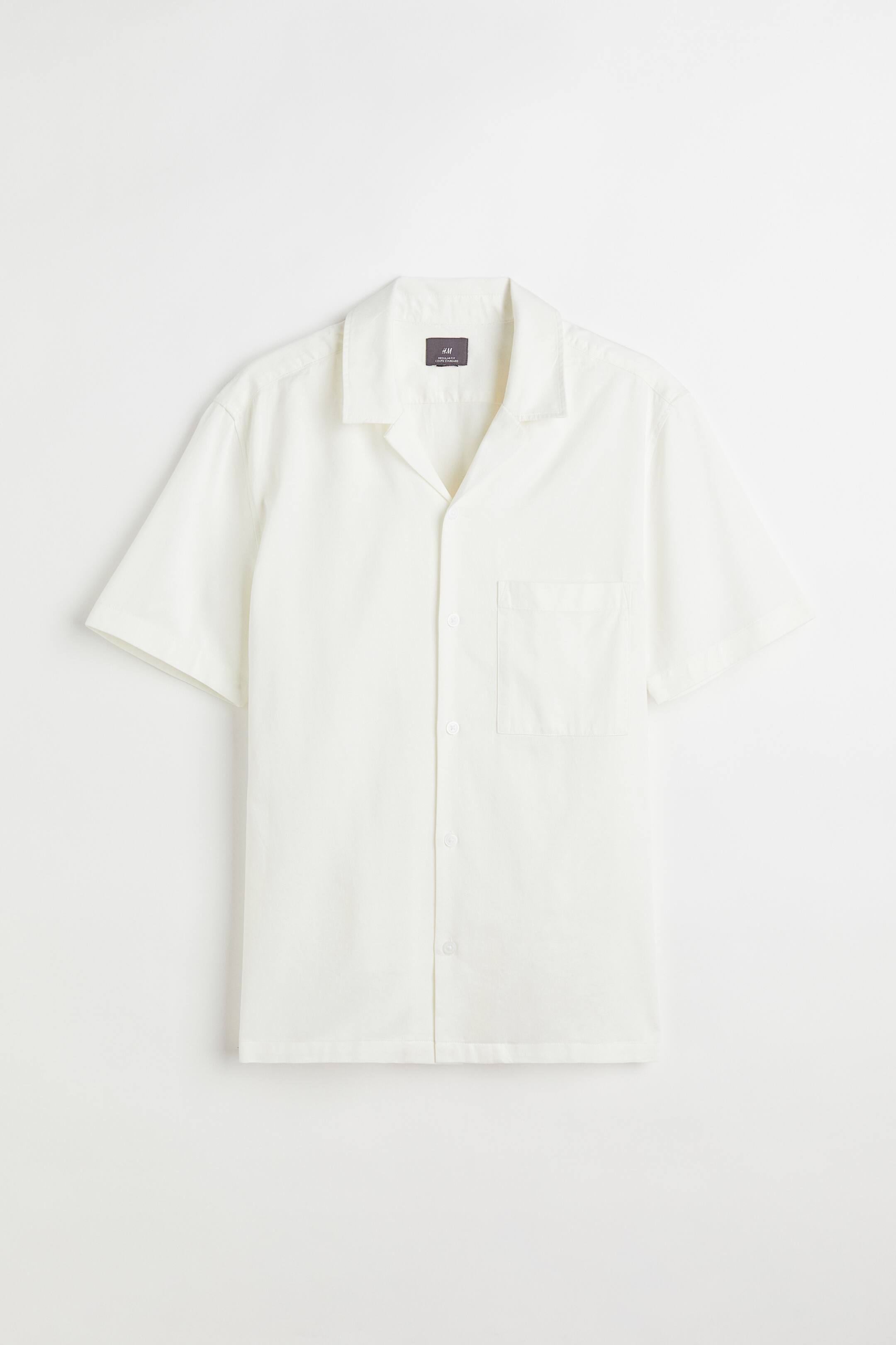 הצגת תמונה גדולה יותר: חולצת ריזורט Regular Fit - לבן - Men | H&M IL 1