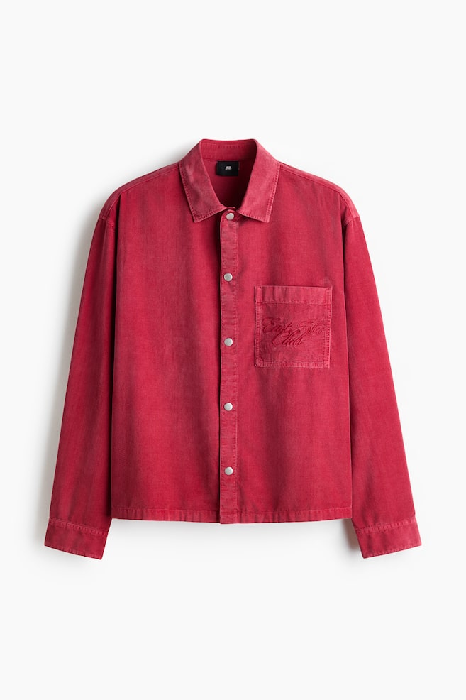 Relaxed Fit Corduroy shirt - Red/East Isles Club/Dark green/Black - 1