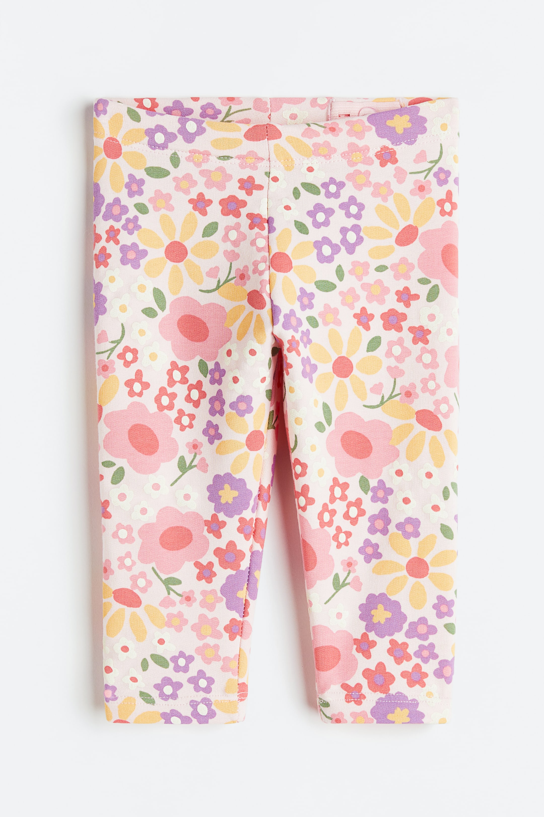 Xem ảnh lớn hơn: Quần legging chải xù bên trong - Màu hồng/Hoa - Kids | H&M VN 1