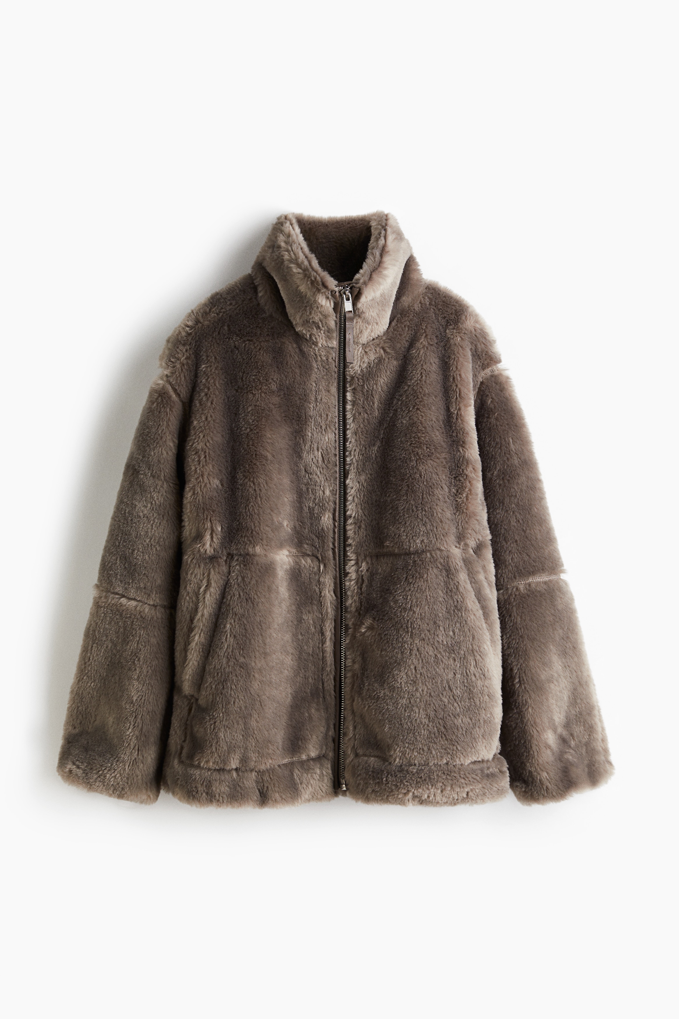 オーバーサイズジャケット - ダークブラウン - レディース | H&M JP